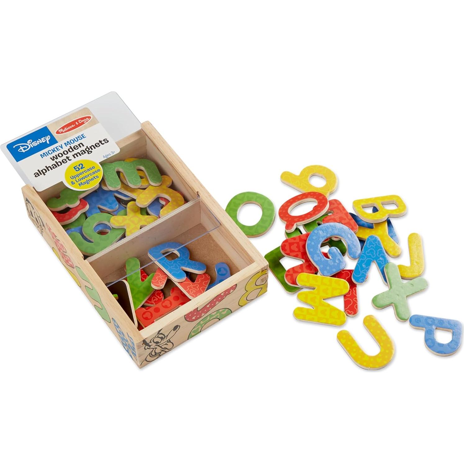Imán de Alfabeto de Madera Melissa & Doug - 52 Letras Coloridas