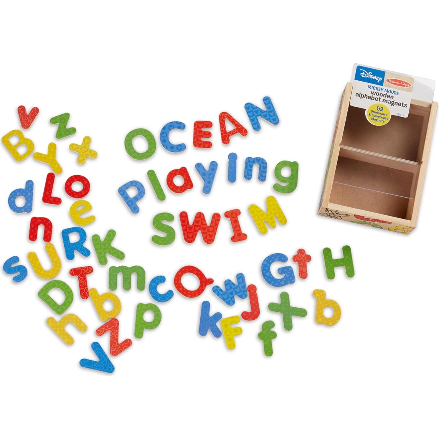 Imán de Alfabeto de Madera Melissa & Doug - 52 Letras Coloridas