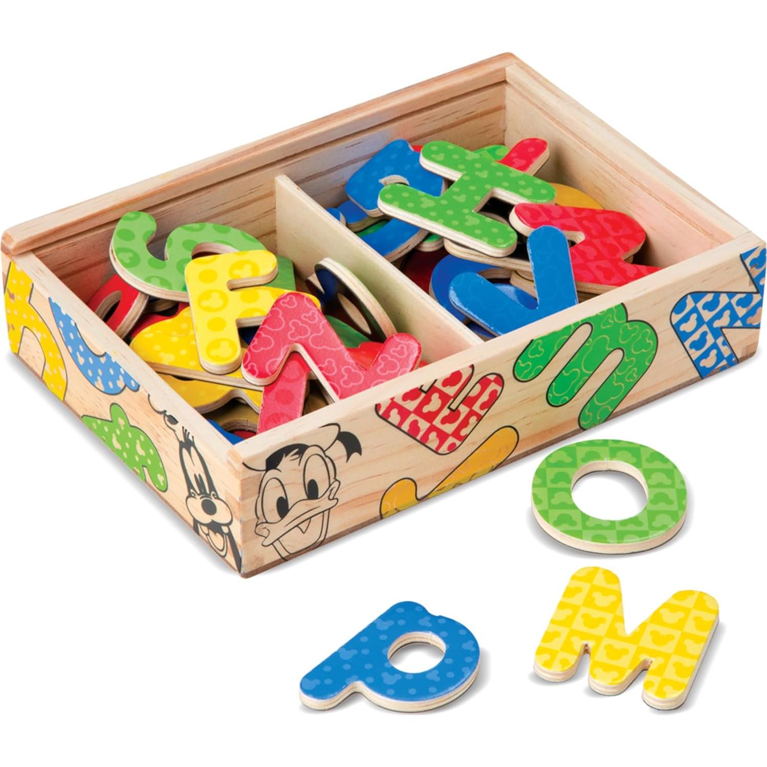 Imán de Alfabeto de Madera Melissa & Doug - 52 Letras Coloridas
