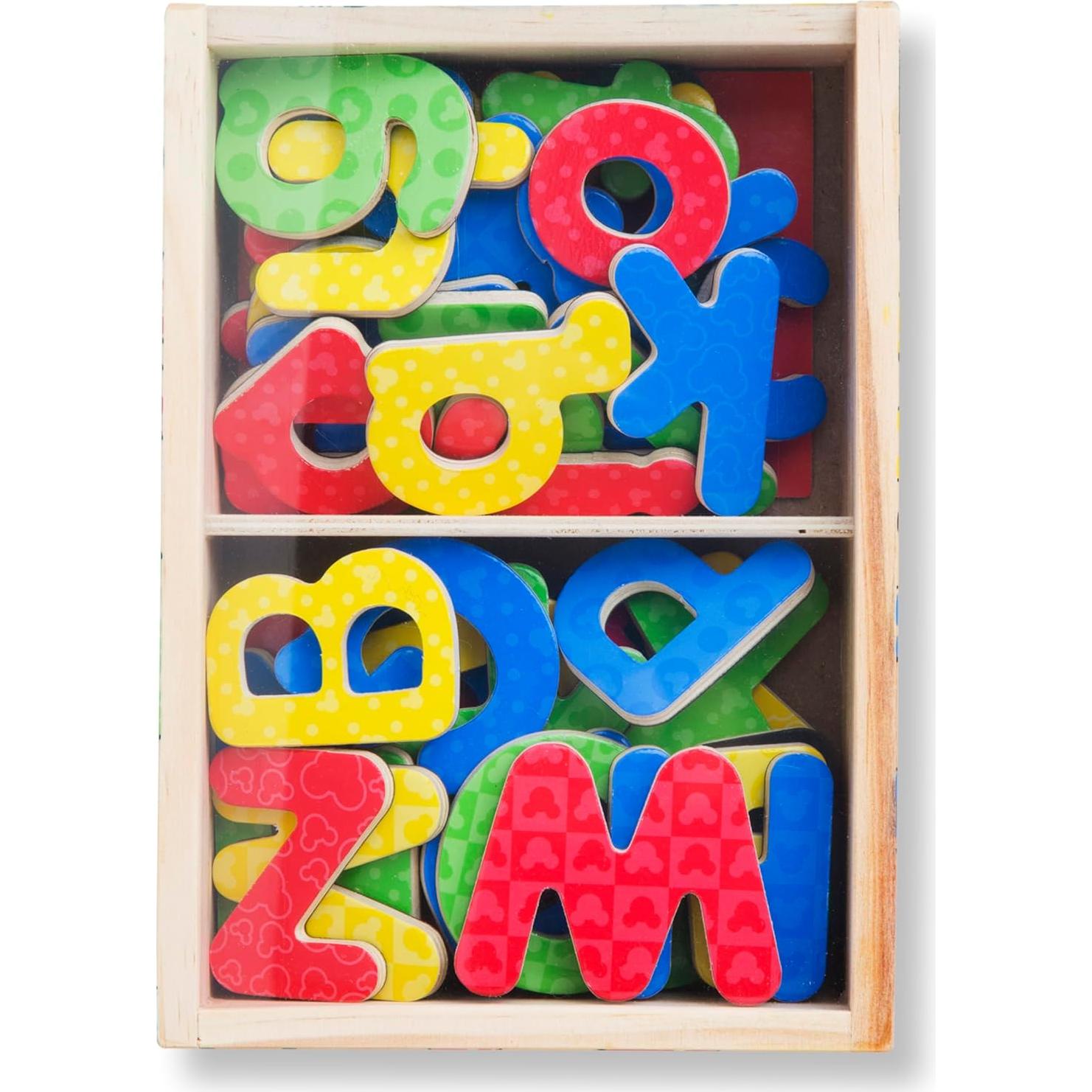 Imán de Alfabeto de Madera Melissa & Doug - 52 Letras Coloridas