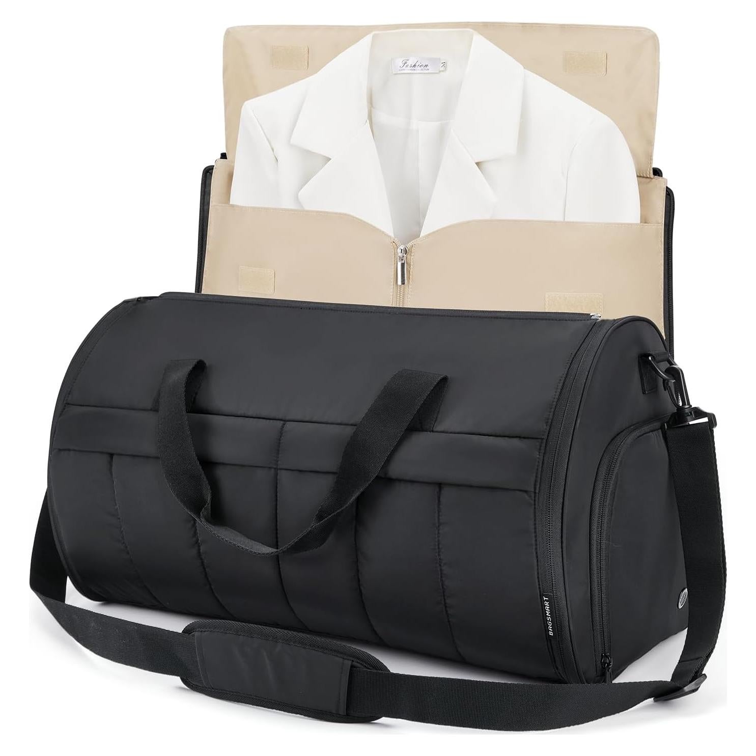 Bolsa de Ropa Duffle BAGSMART 2 en 1 Unisex Negra
