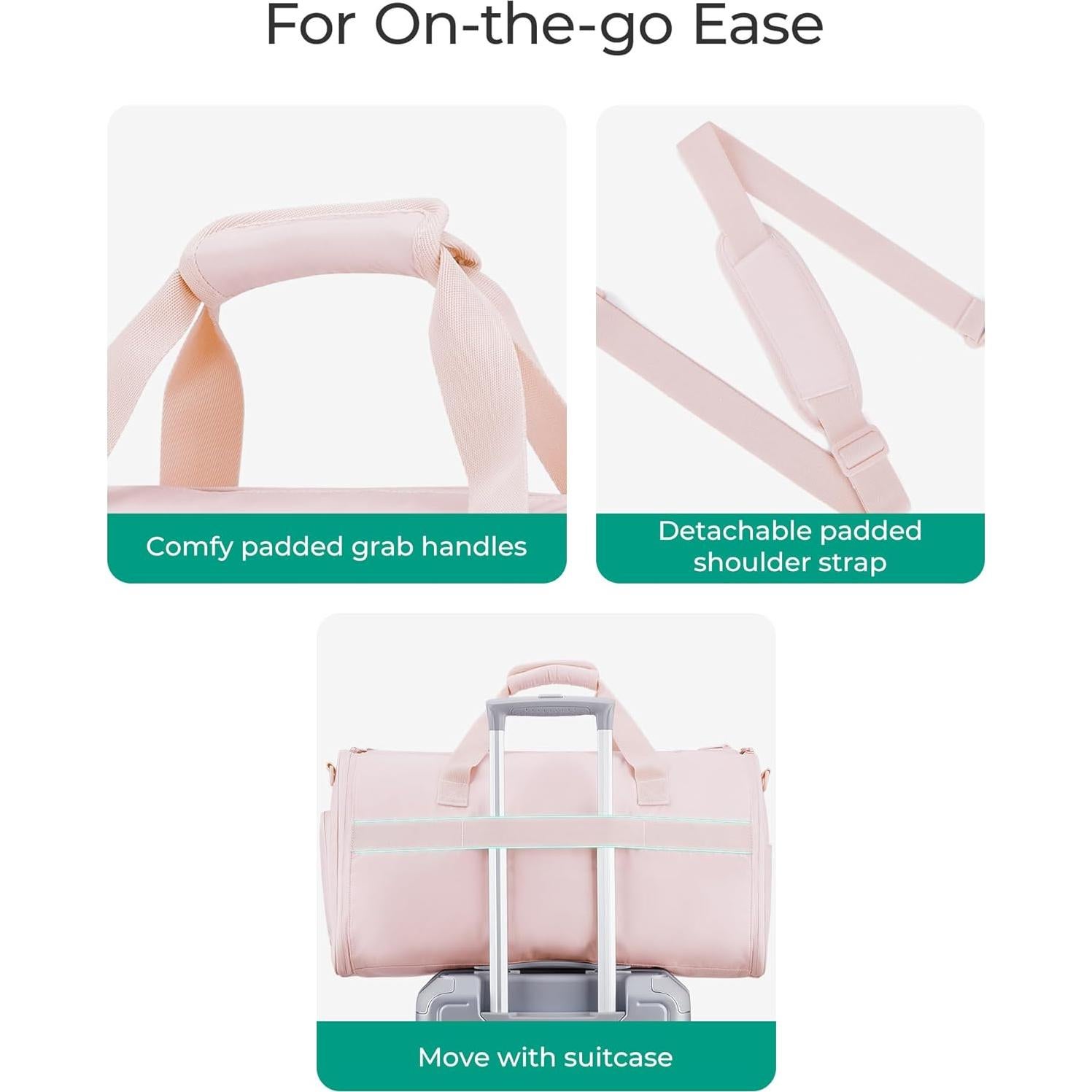 Bolsa de Ropa Duffle BAGSMART 2 en 1 Unisex Negra