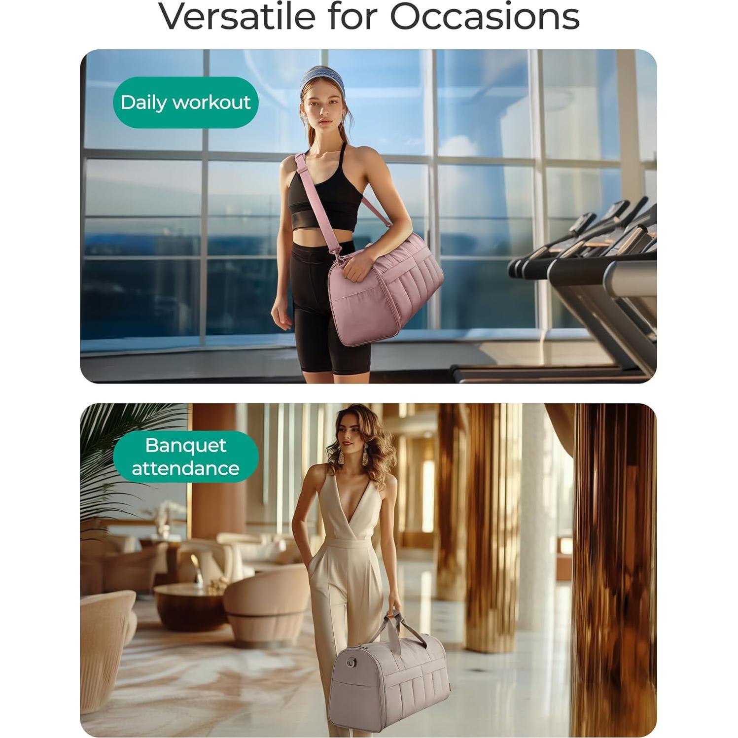 Bolsa de Ropa Duffle BAGSMART 2 en 1 Unisex Negra