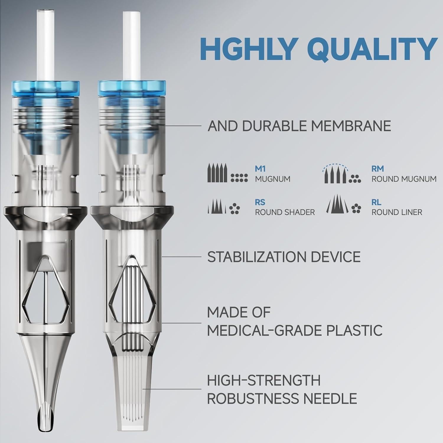 Agujas de Tatuaje KOOBA 1003RL 30 Pcs Liner Redondo 0.30 mm