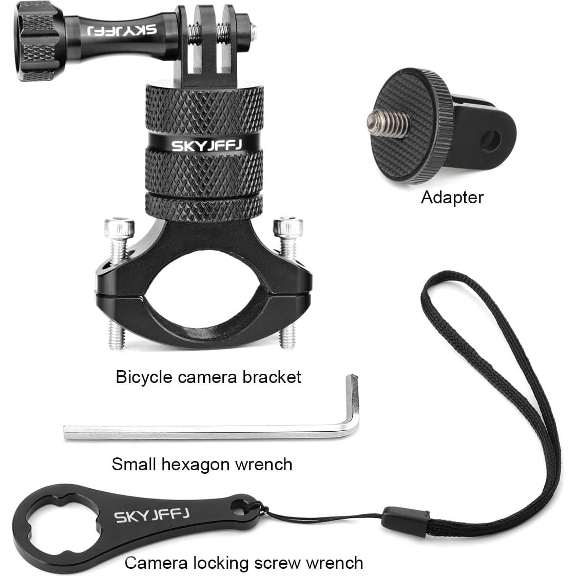 Soporte de Manillar de Aluminio para GoPro y DJI - Rotación 360°