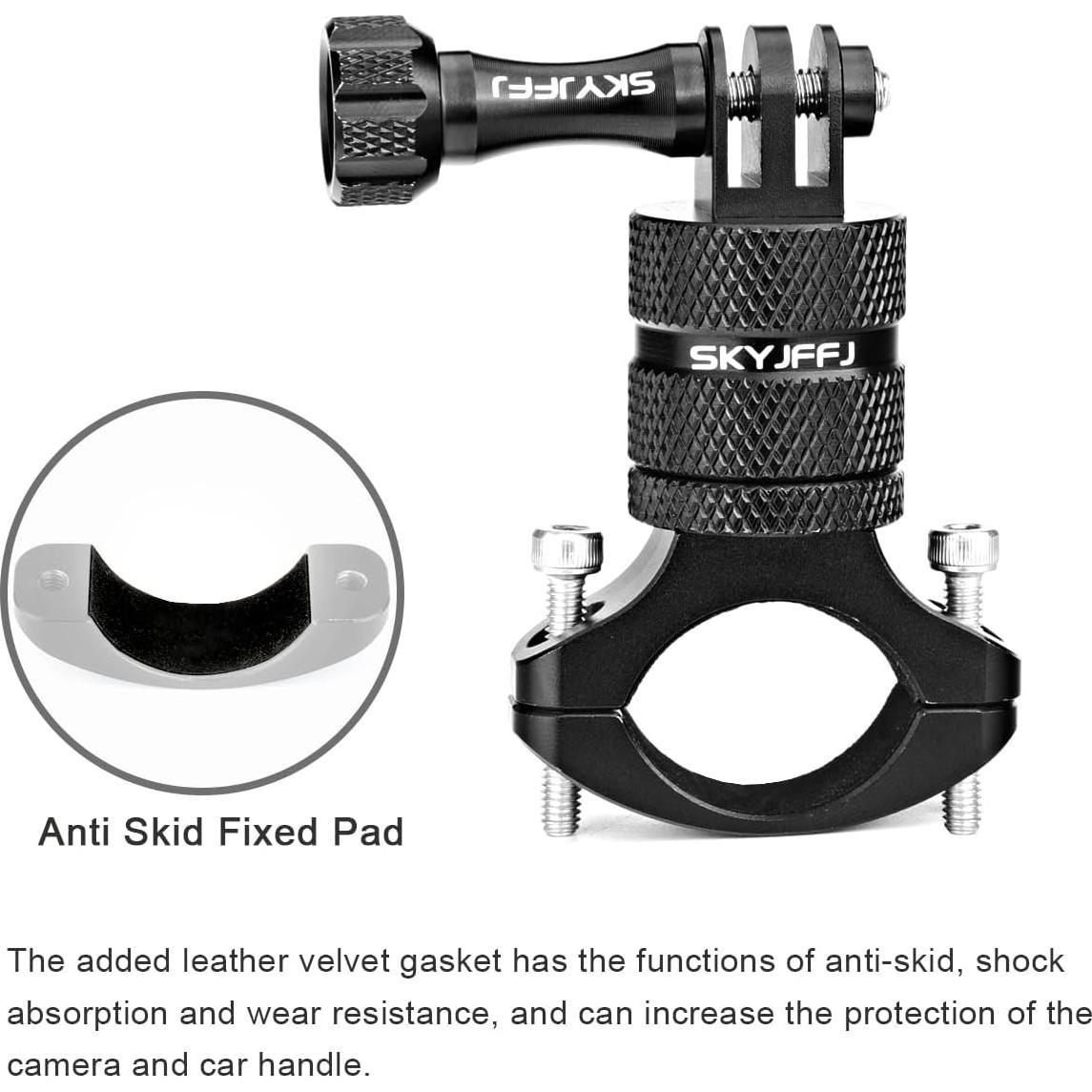 Soporte de Manillar de Aluminio para GoPro y DJI - Rotación 360°