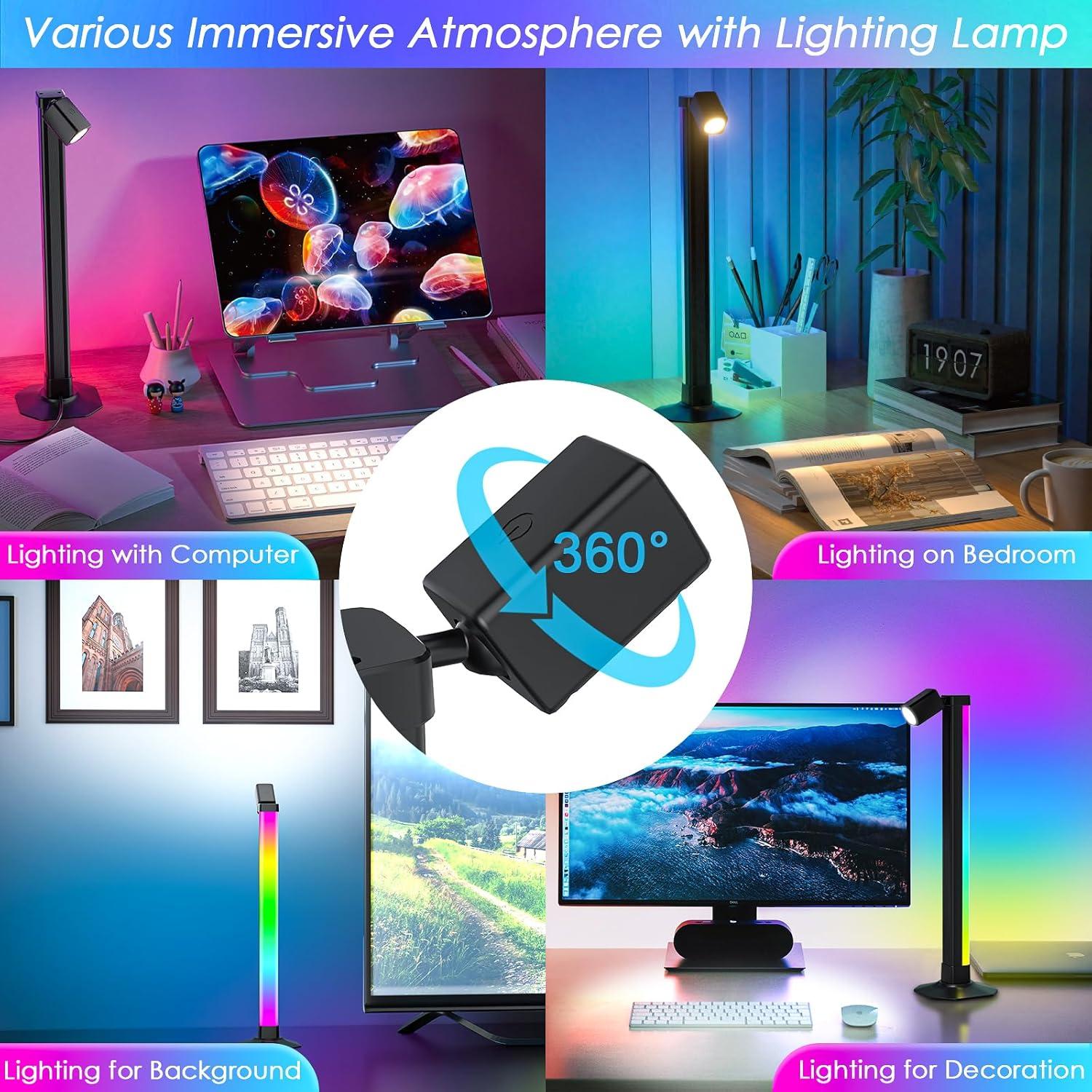 Barra de Luz LED Inteligente Rainbow Chasing 22 LEDs RGB