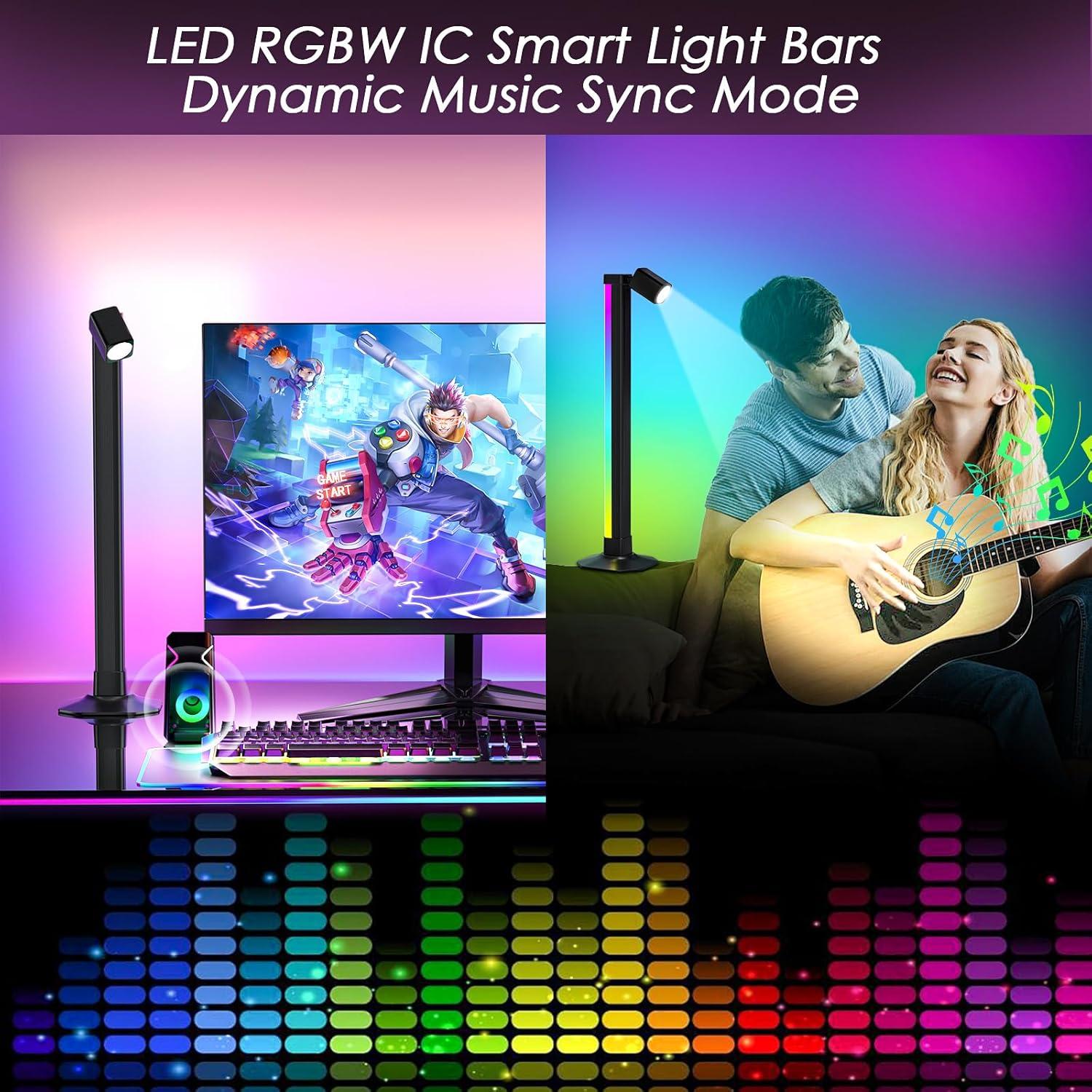 Barra de Luz LED Inteligente Rainbow Chasing 22 LEDs RGB