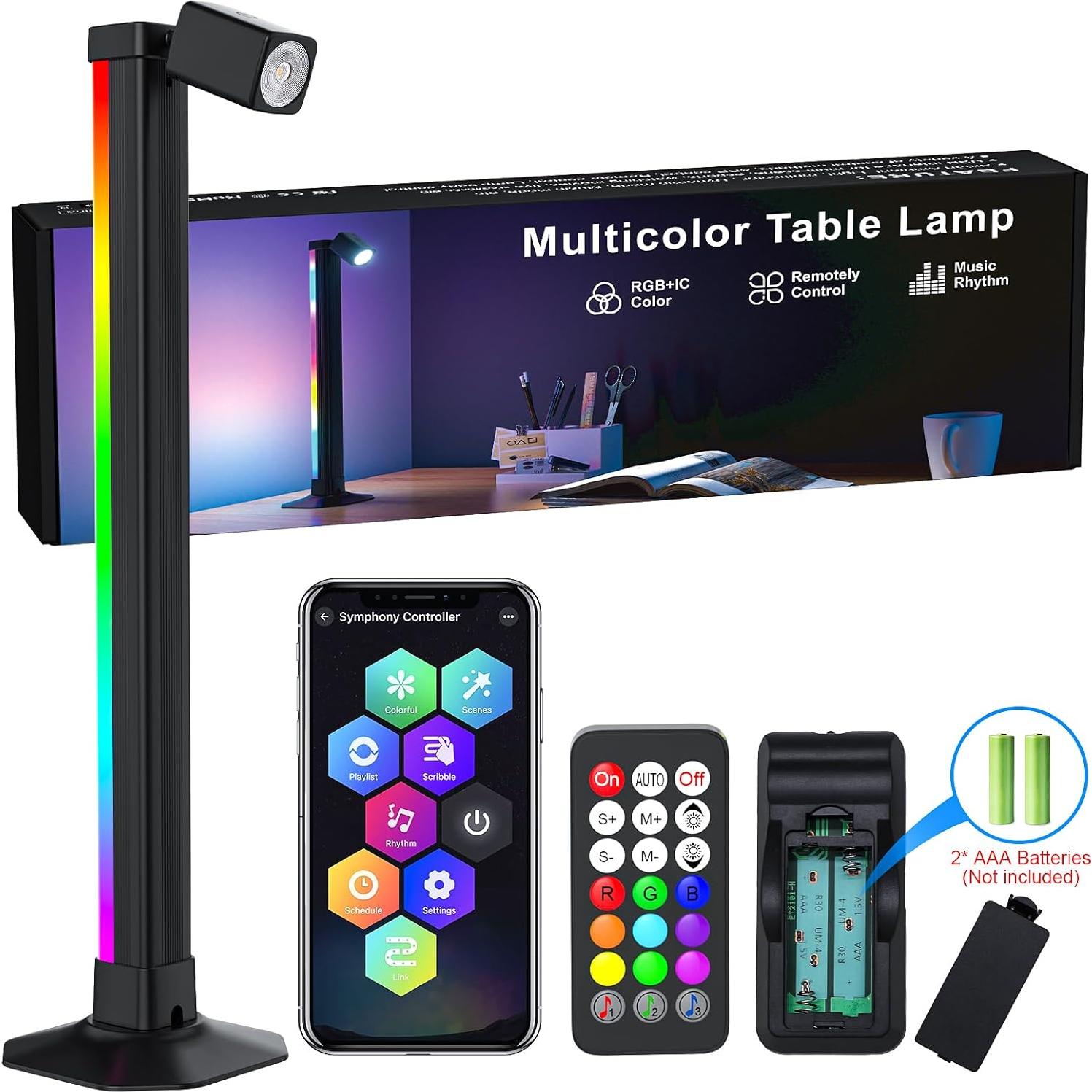 Barra de Luz LED Inteligente Rainbow Chasing 22 LEDs RGB