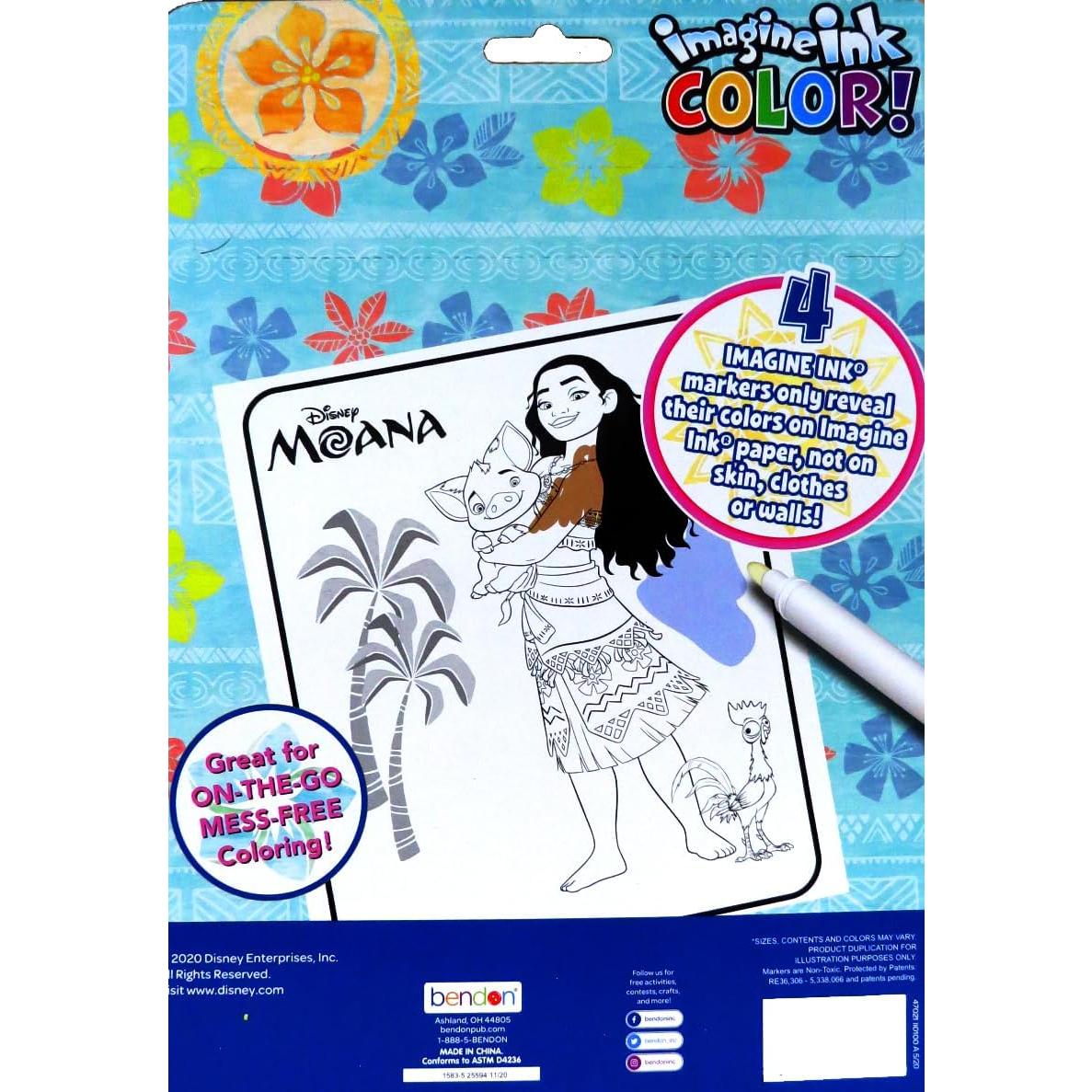Set de Libros de Colorear Disney Moana con Stickers