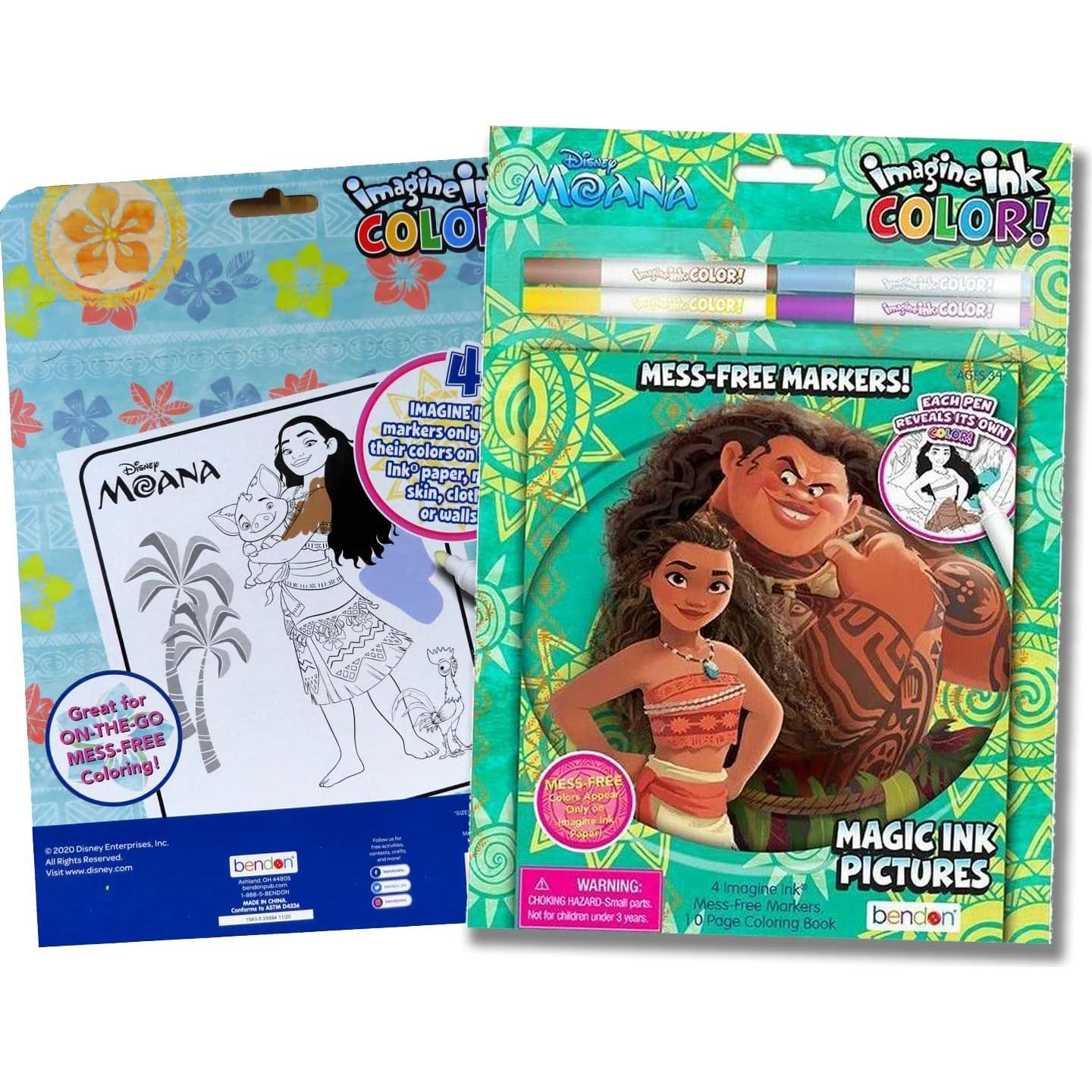 Set de Libros de Colorear Disney Moana con Stickers