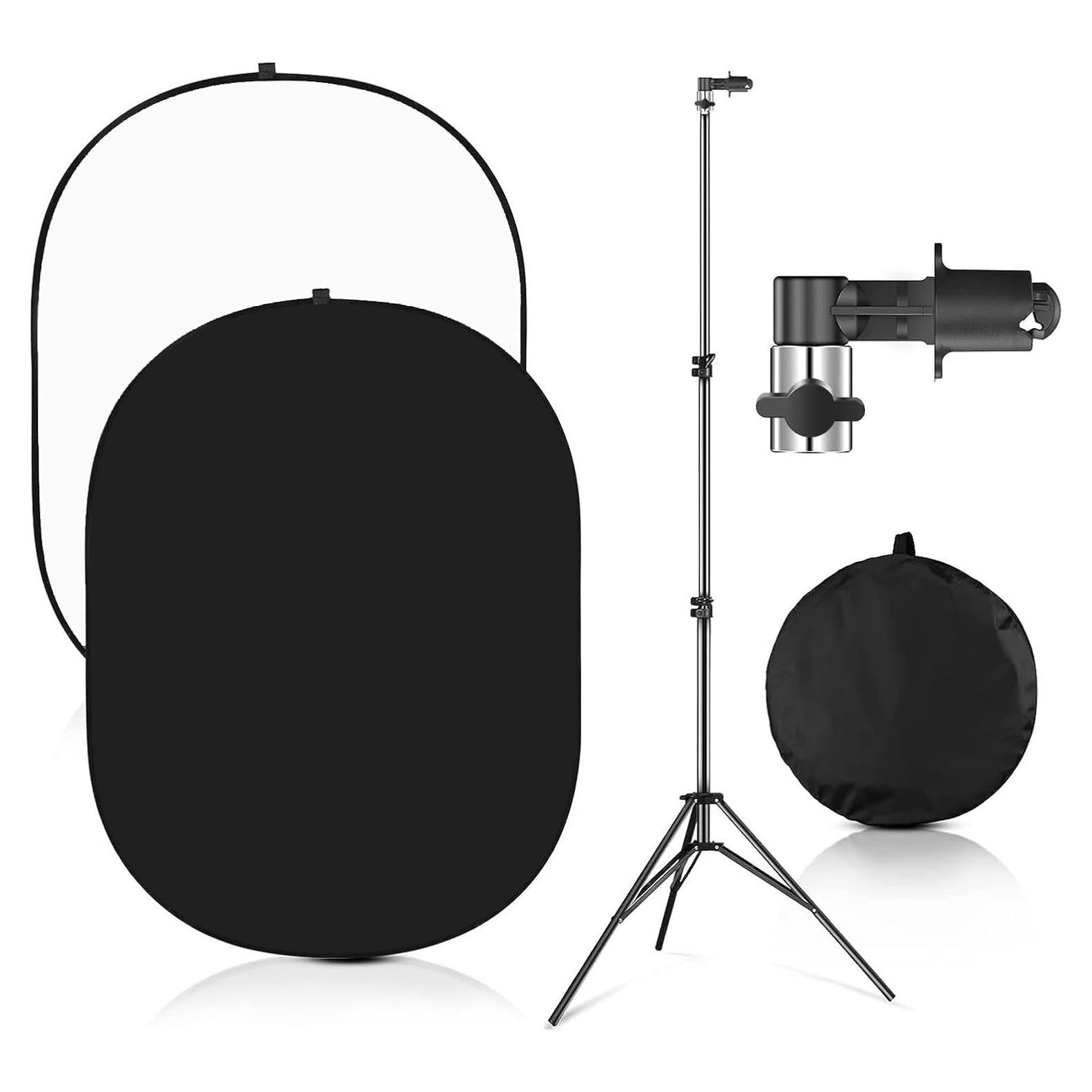 Fondo Plegable 2 en 1 Hahawalker 150x200cm Negro y Blanco