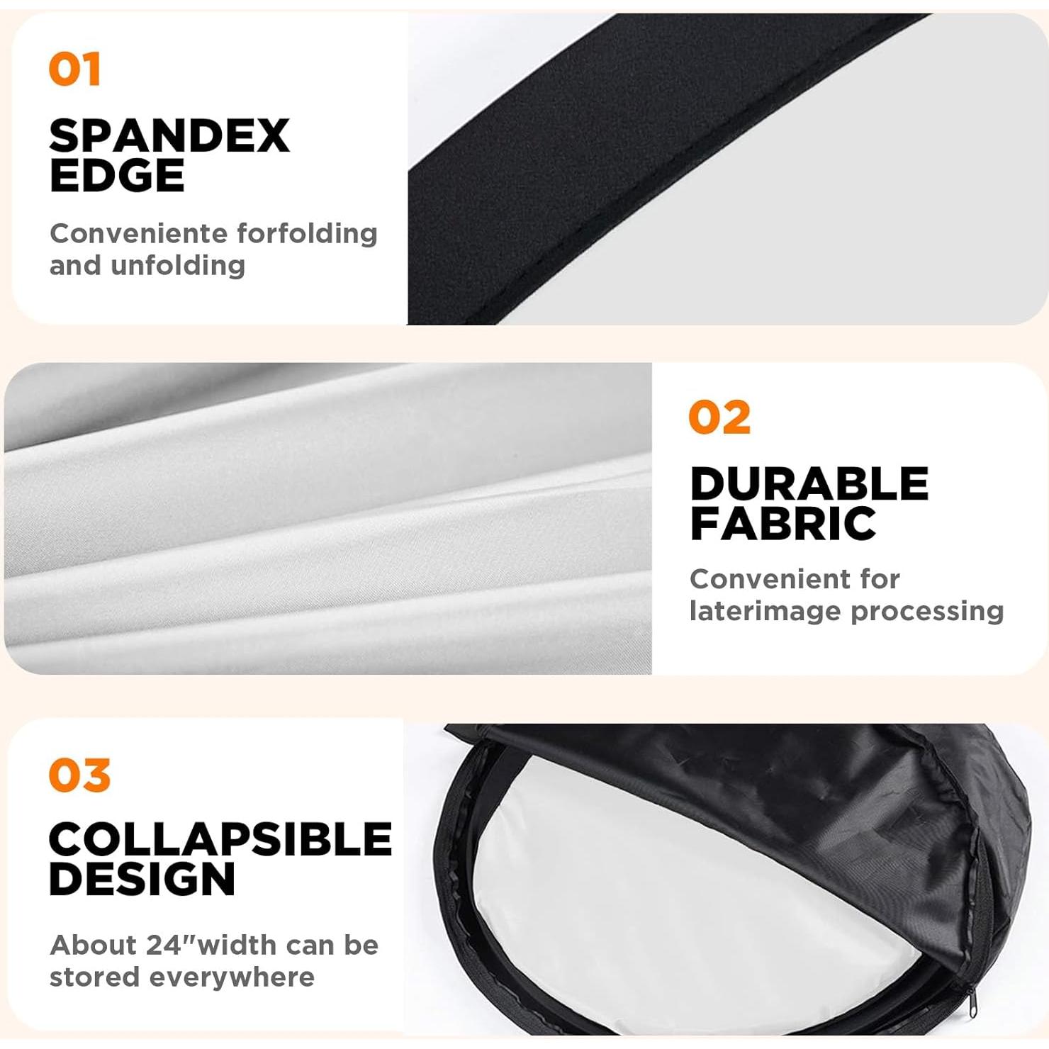 Fondo Plegable 2 en 1 Hahawalker 150x200cm Negro y Blanco