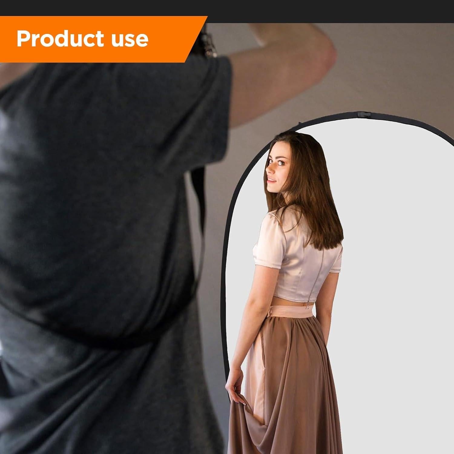 Fondo Plegable 2 en 1 Hahawalker 150x200cm Negro y Blanco