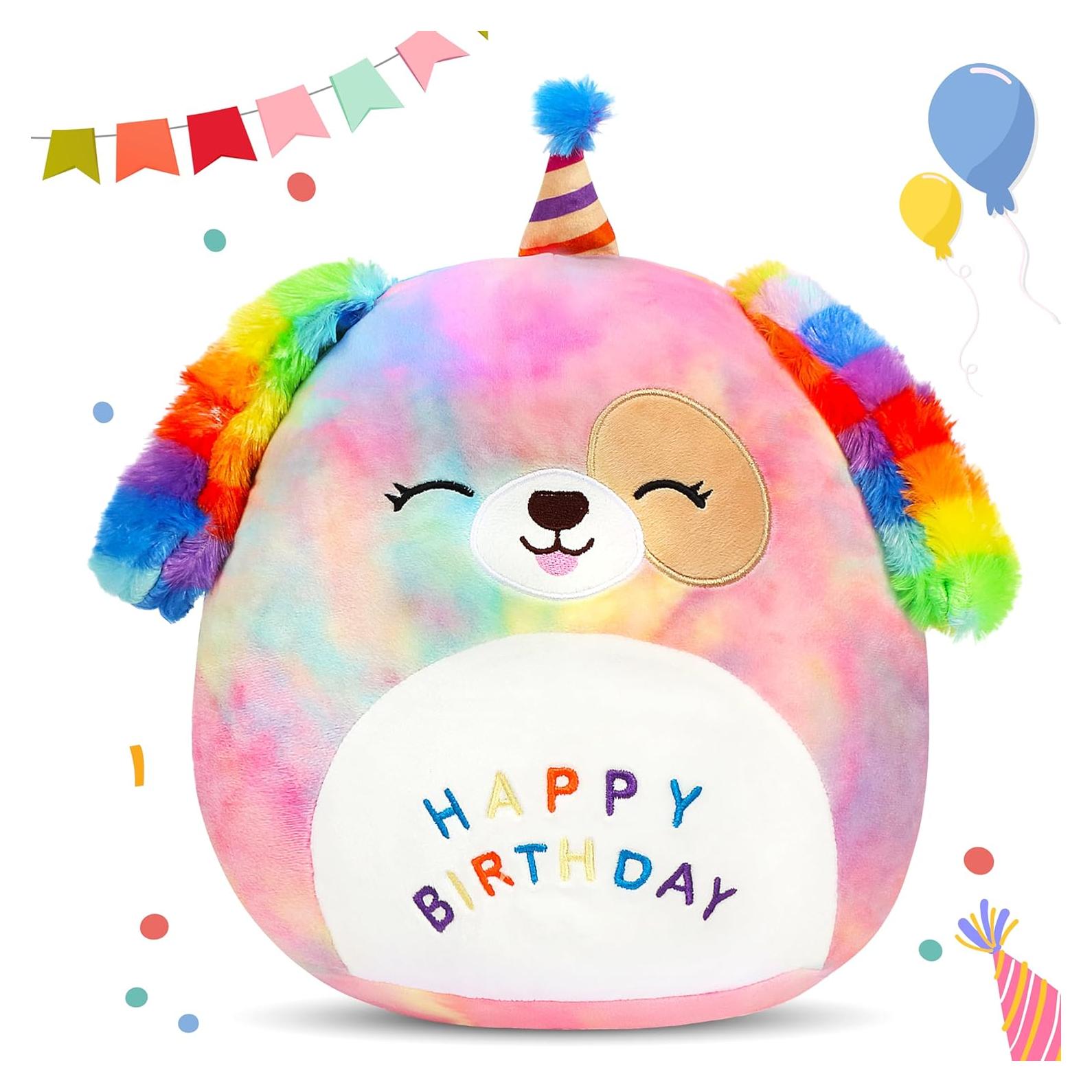 Almohadón de Perro de Cumpleaños Easfan 30 cm Arcoíris