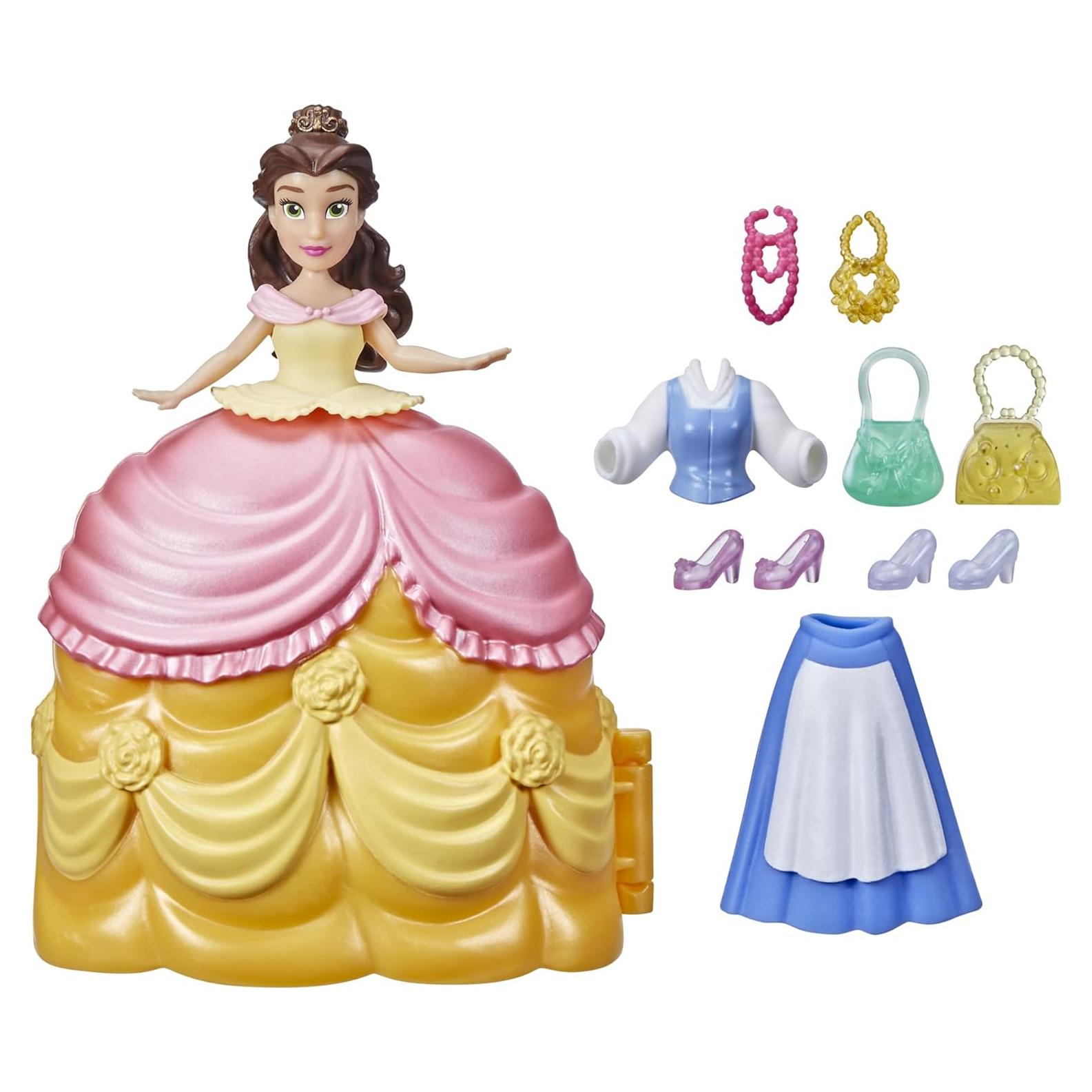 Muñeca Belle Sorpresas de Moda Disney con Ropa y Accesorios