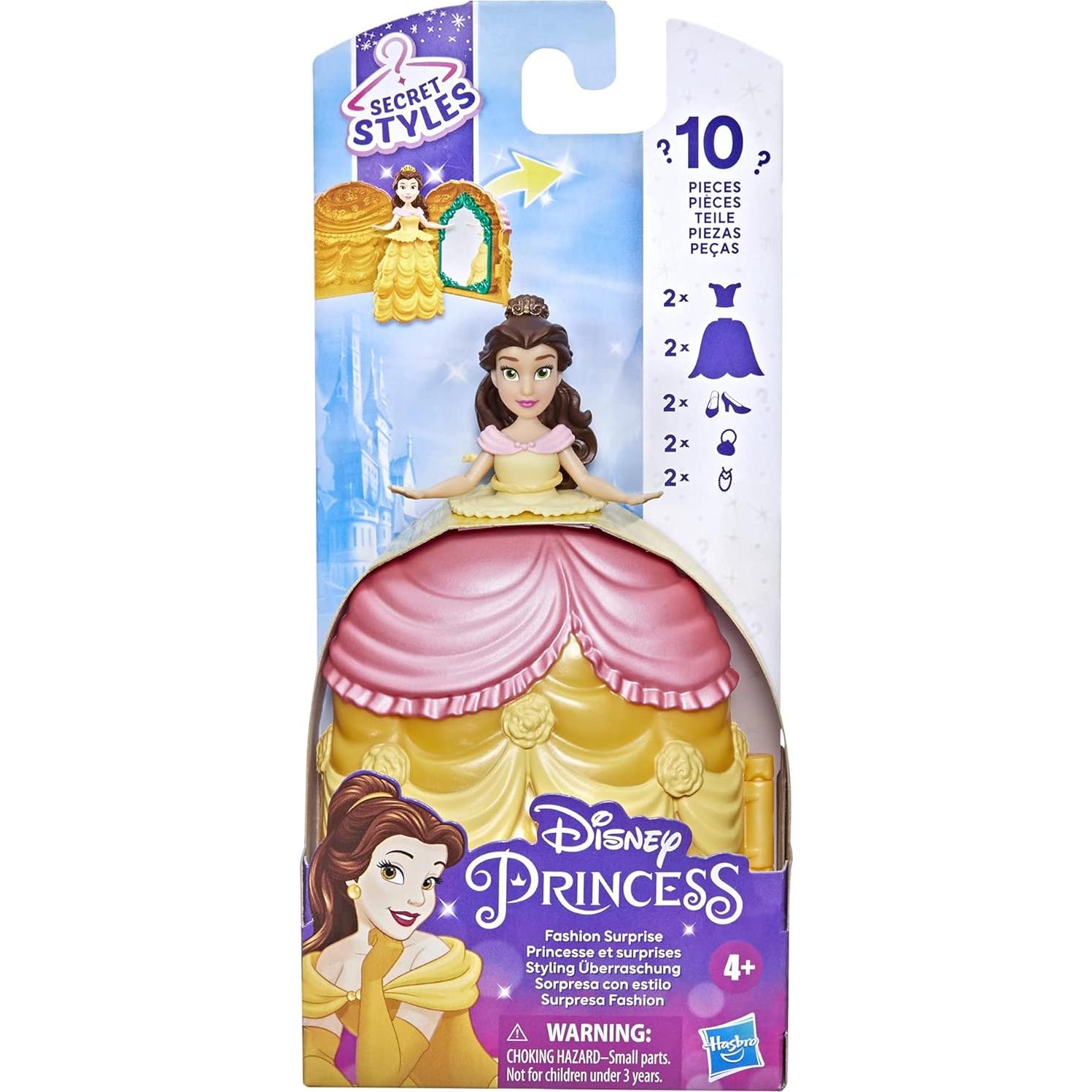 Muñeca Belle Sorpresas de Moda Disney con Ropa y Accesorios