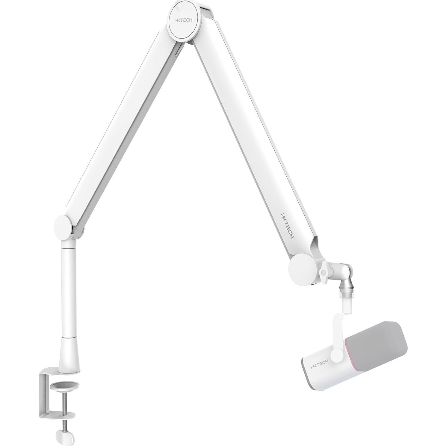 Brazo de Micrófono IXTECH Valiant White Ajustable 360°