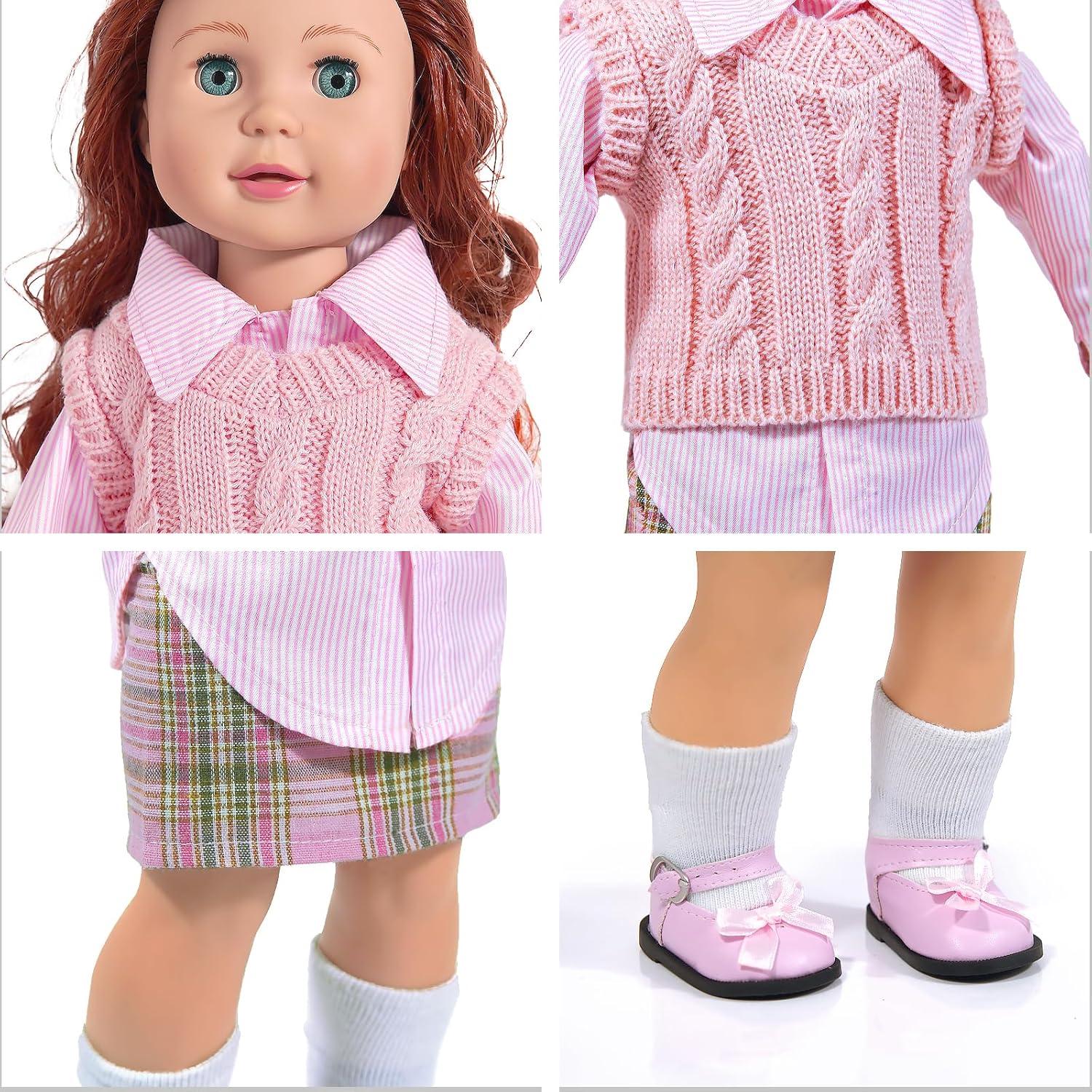 Maleta de Viaje para Muñecas 18" WONDOLL con Ropa y Accesorios