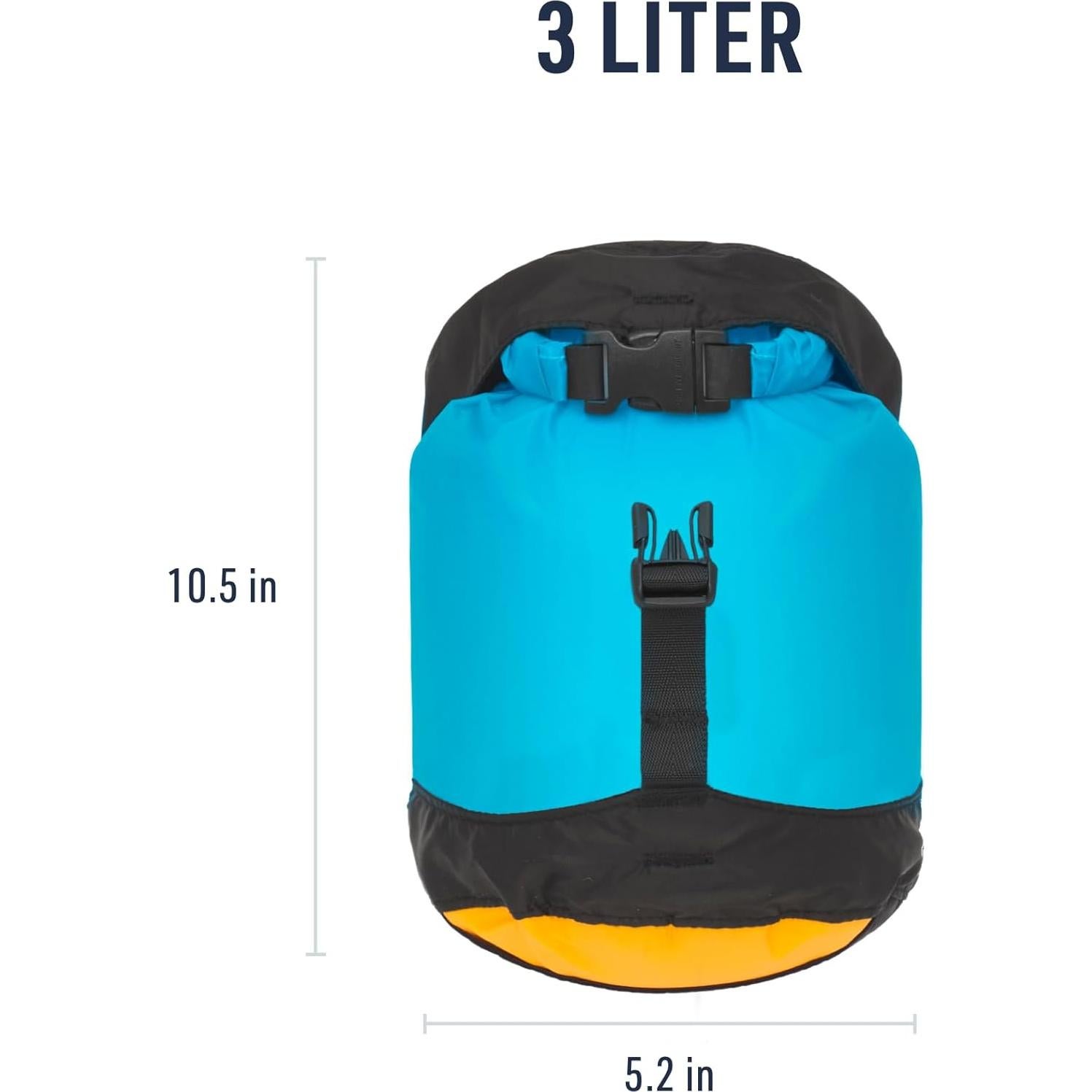 Sea to Summit eVac Ultra-Lightweight Compression Dry Bag, Waterproof Dry Storage, 3 Liter, Atoll Blue