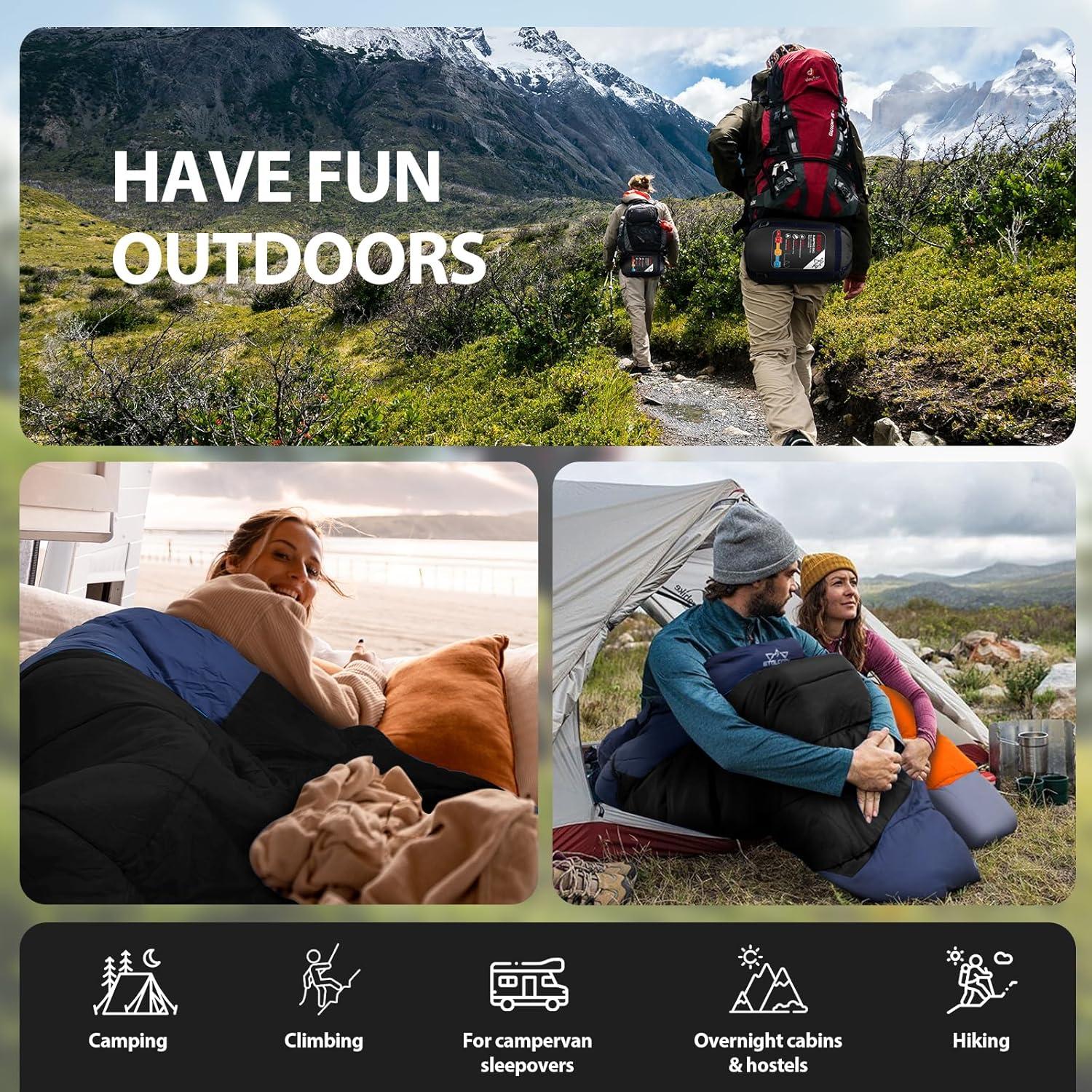 Saco de Dormir ETGLCOZY Unisex 2.7kg 87x33cm Camping