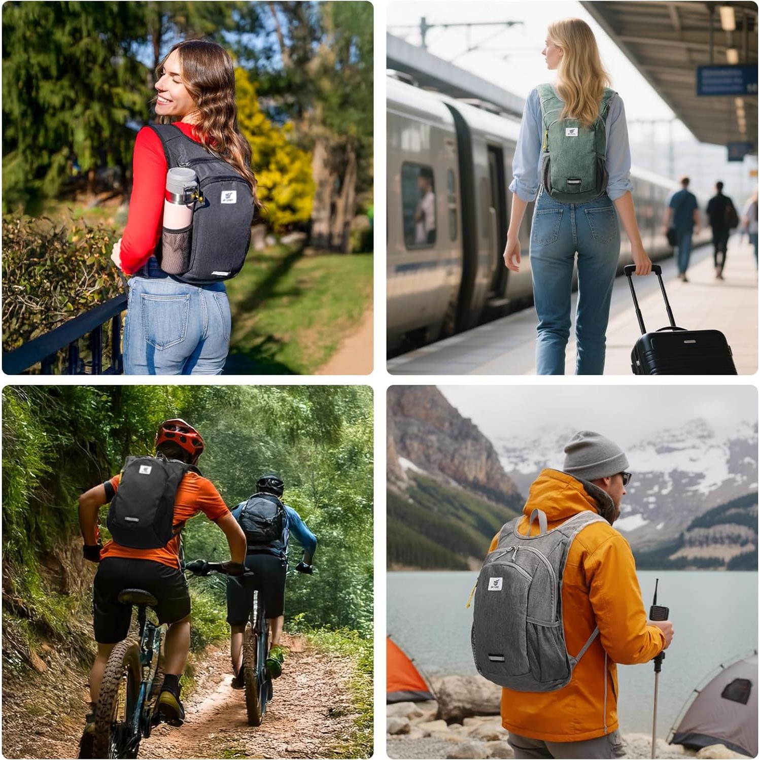 Mochila de Senderismo Plegable SKYSPER 10L Gris Compacta