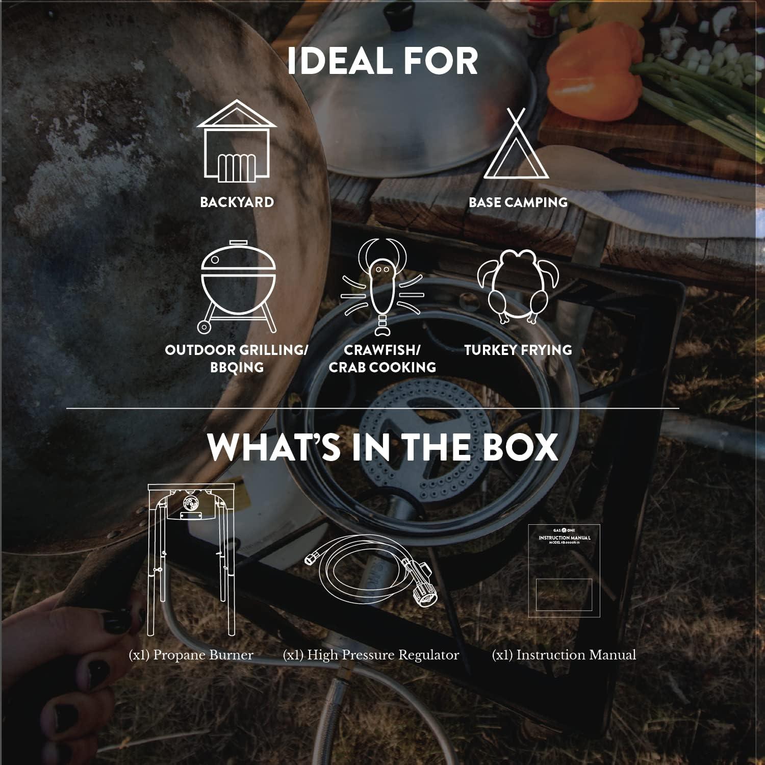 Estufa de Campamento GasOne B-3000H-15 Propano Alta Presión