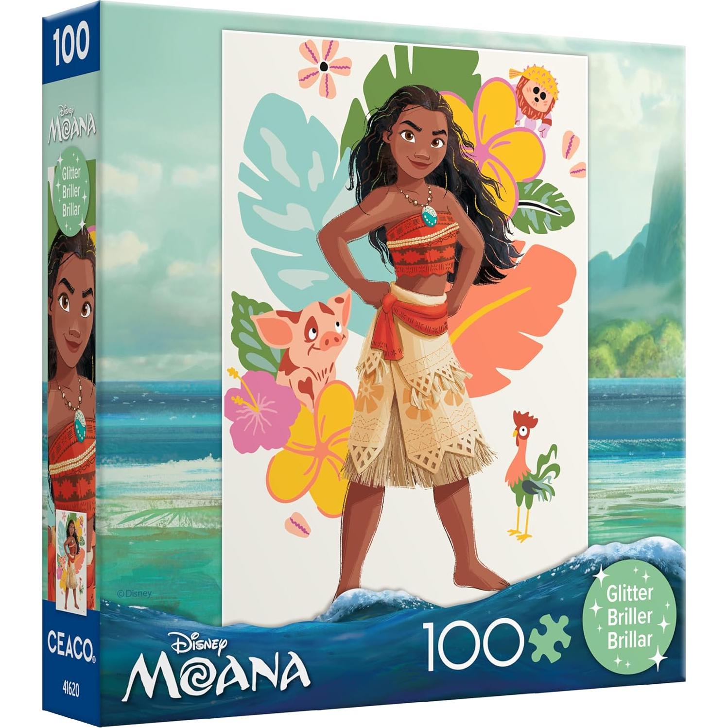 Rompecabezas Disney Moana Ceaco 100 Piezas con Brillo