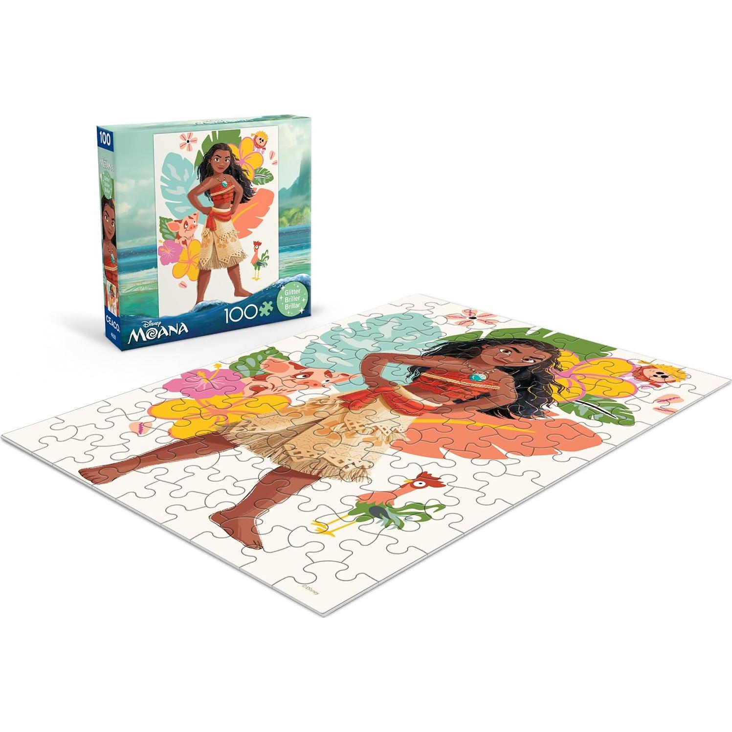 Rompecabezas Disney Moana Ceaco 100 Piezas con Brillo