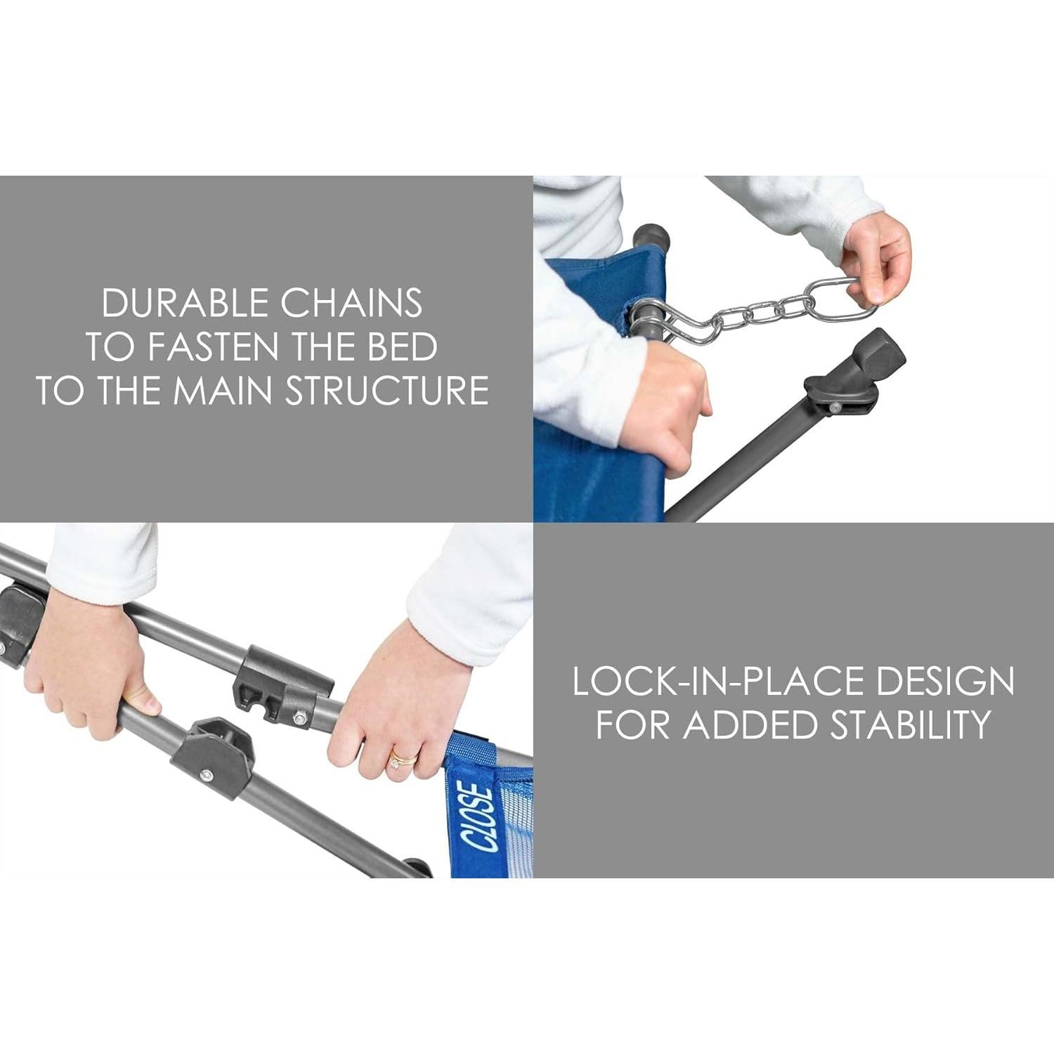 Zenithen Limited Outdoor Indoor Portable Foldable Metal Framed Lounge Hammock Furniture for Camping, Backyard, and Patio, Full Sized Hammock with Storage, Blue