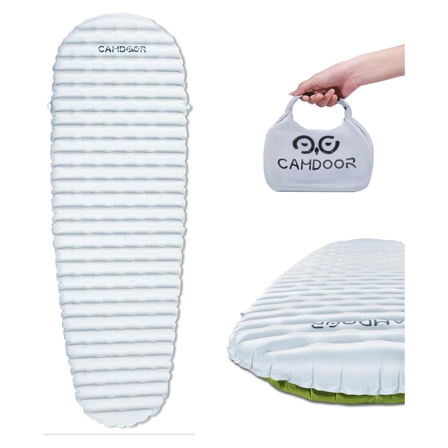 Colchoneta Autoinflable CAMDOOR 190x65cm 10cm Aislante Verde