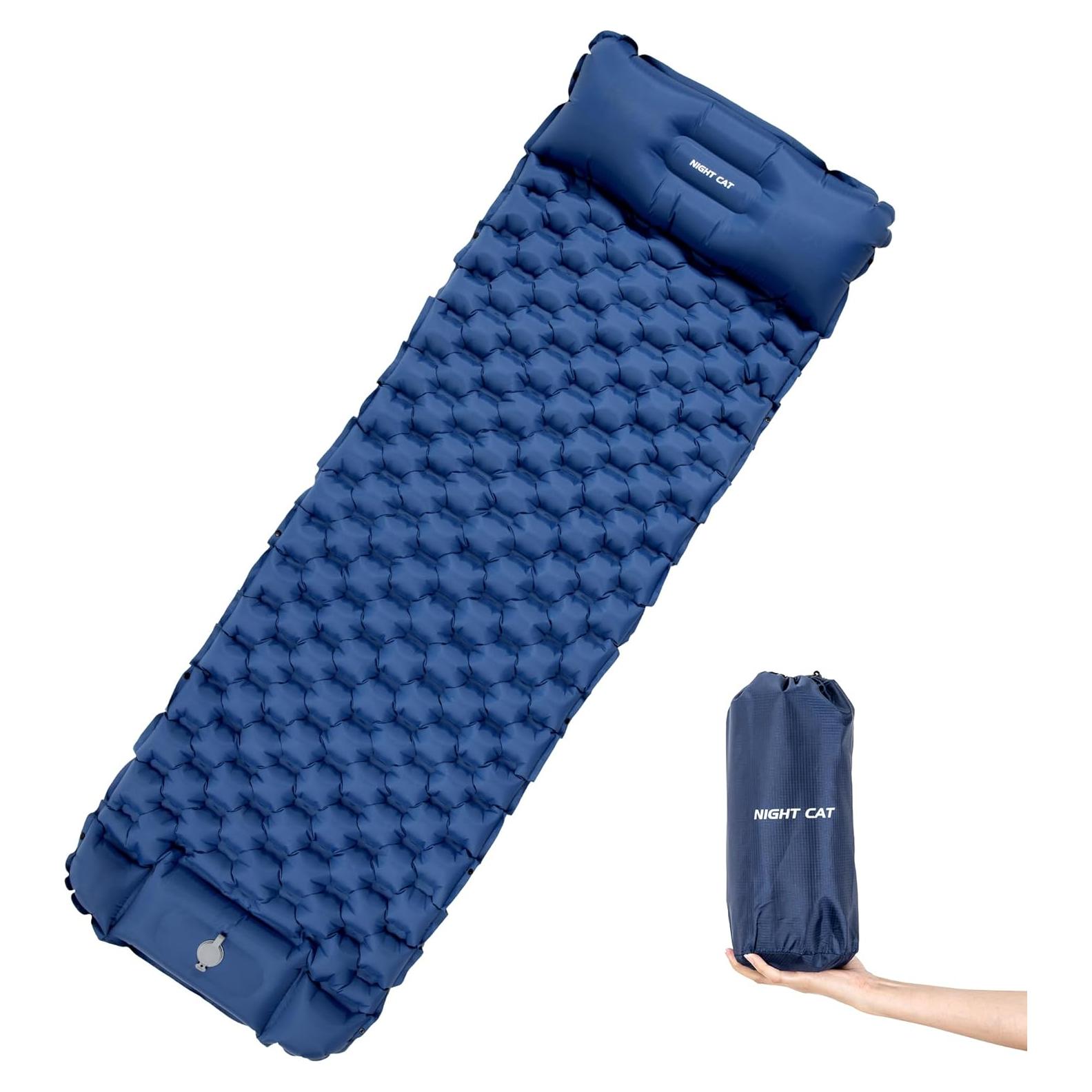 Almohadilla Inflable para Dormir Night Cat 195x65cm Azul