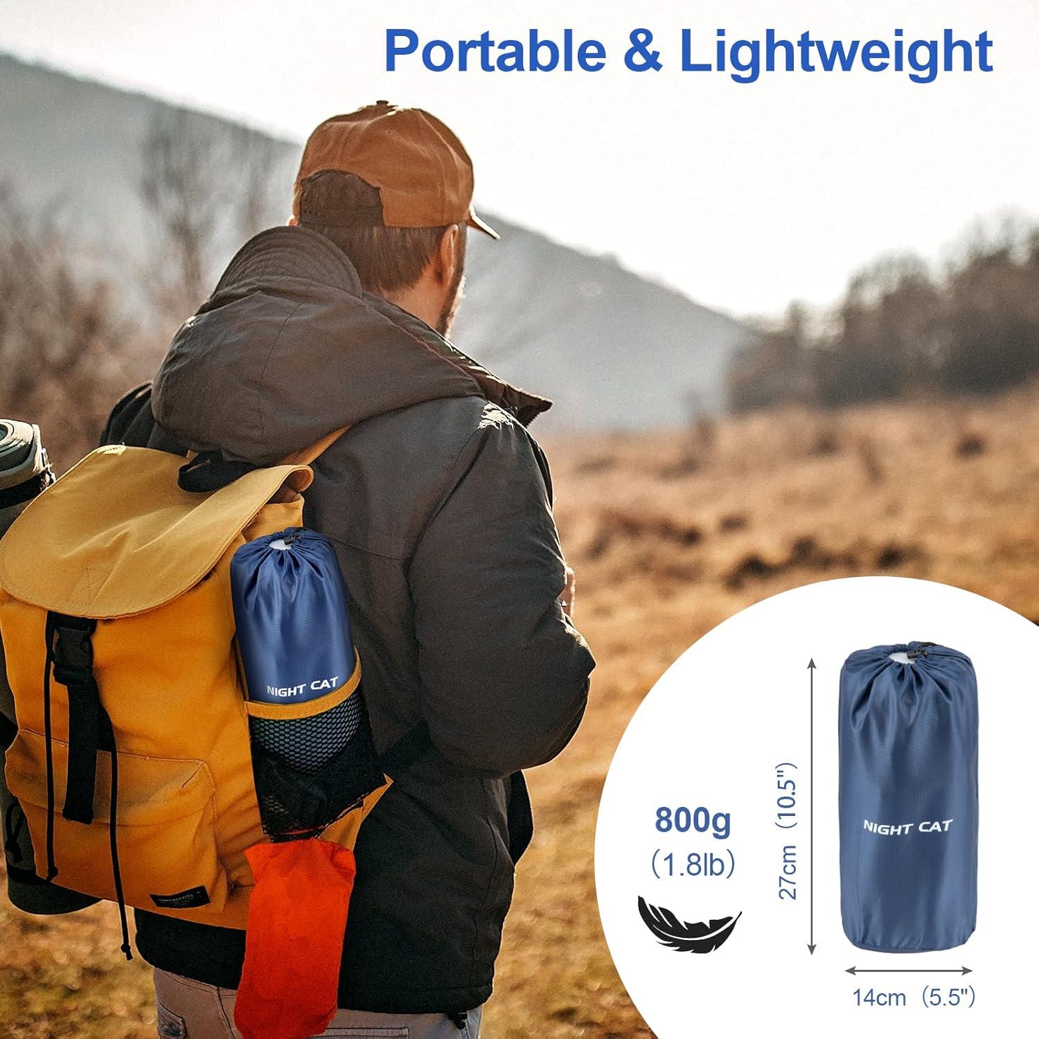 Almohadilla Inflable para Dormir Night Cat 195x65cm Azul