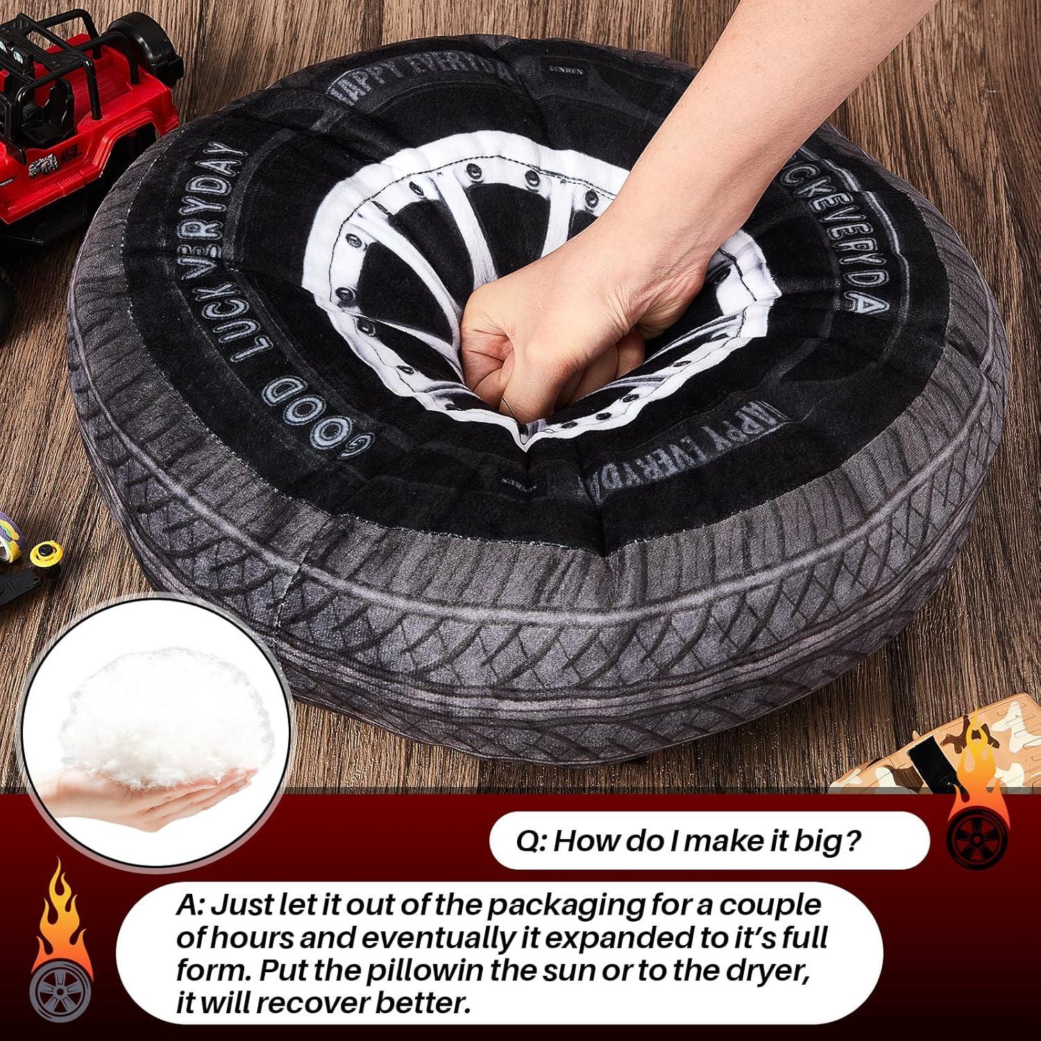 Almohadas de Peluche Rueda 3D Meooeck 40 cm - 2 Pcs