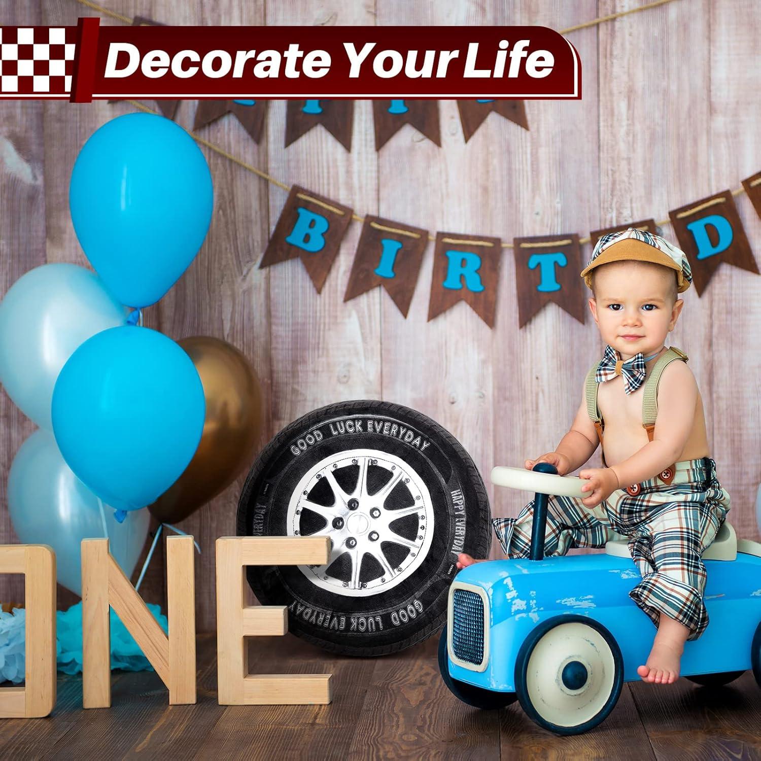 Almohadas de Peluche Rueda 3D Meooeck 40 cm - 2 Pcs