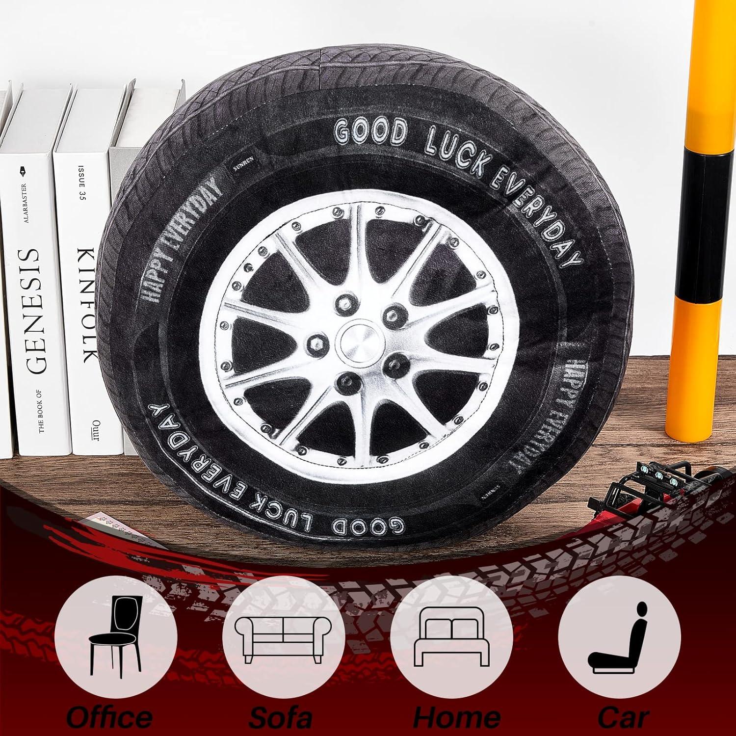 Almohadas de Peluche Rueda 3D Meooeck 40 cm - 2 Pcs