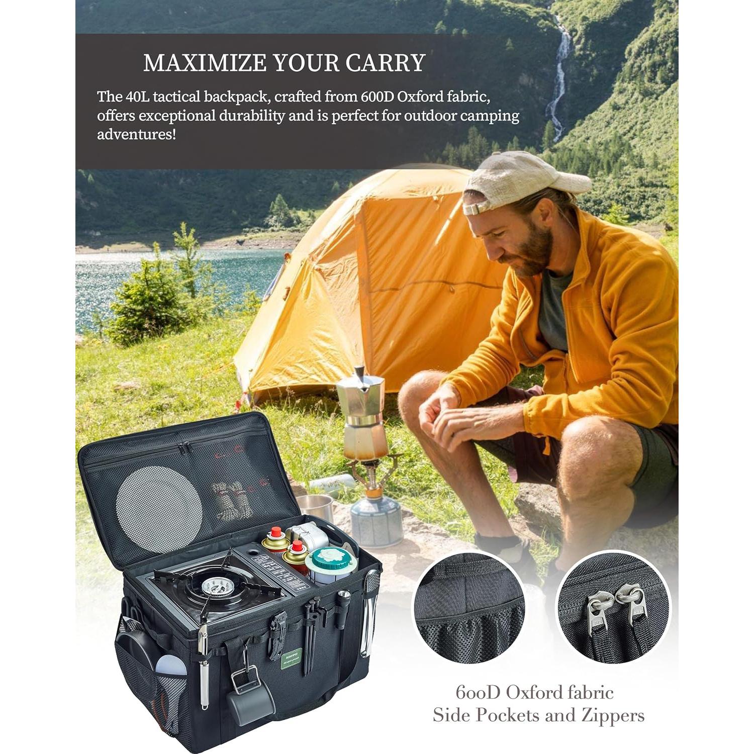 Bolsa de Almacenamiento Táctica UPWOIGH 40L Impermeable Negra