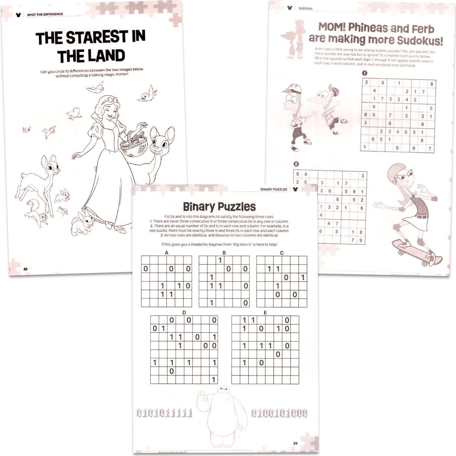 Paquete de 2 Libros de Puzzles Disney y Marvel para Adultos