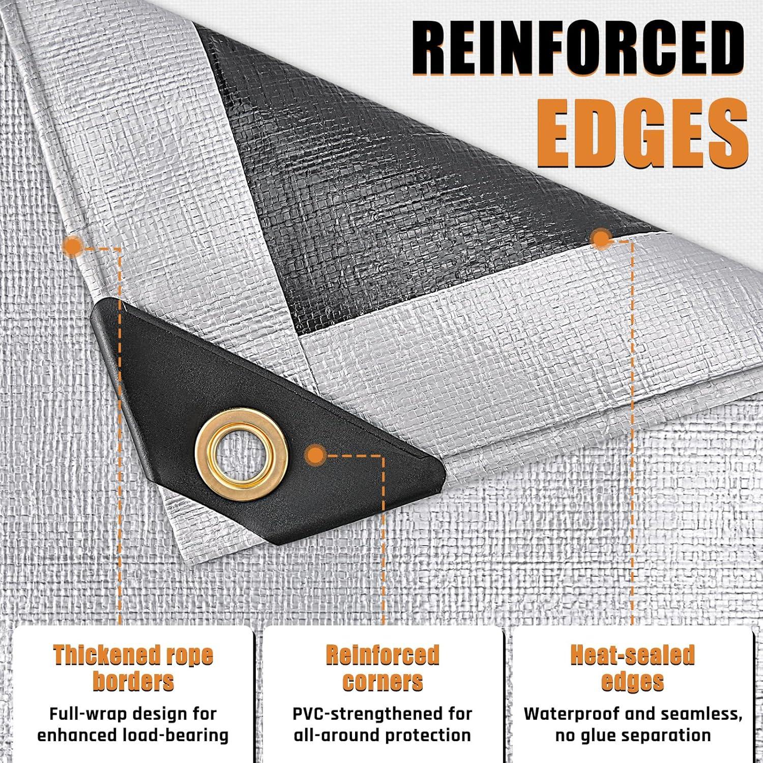 Lona Impermeable Yumatum 10x10ft 16 Mil Reforzada UV