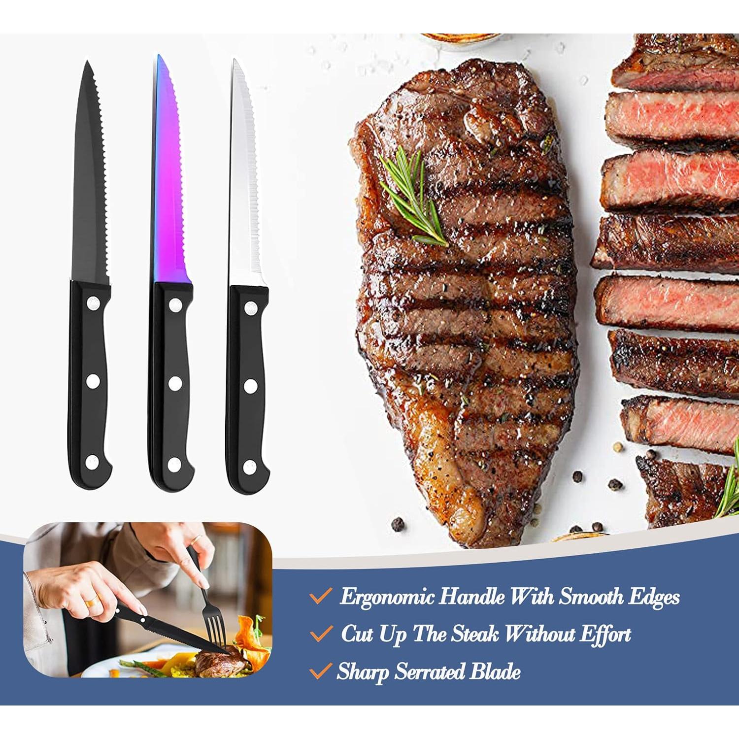 Set de Cubiertos de Viaje Hommaly 11 Piezas Acero Inoxidable Negro