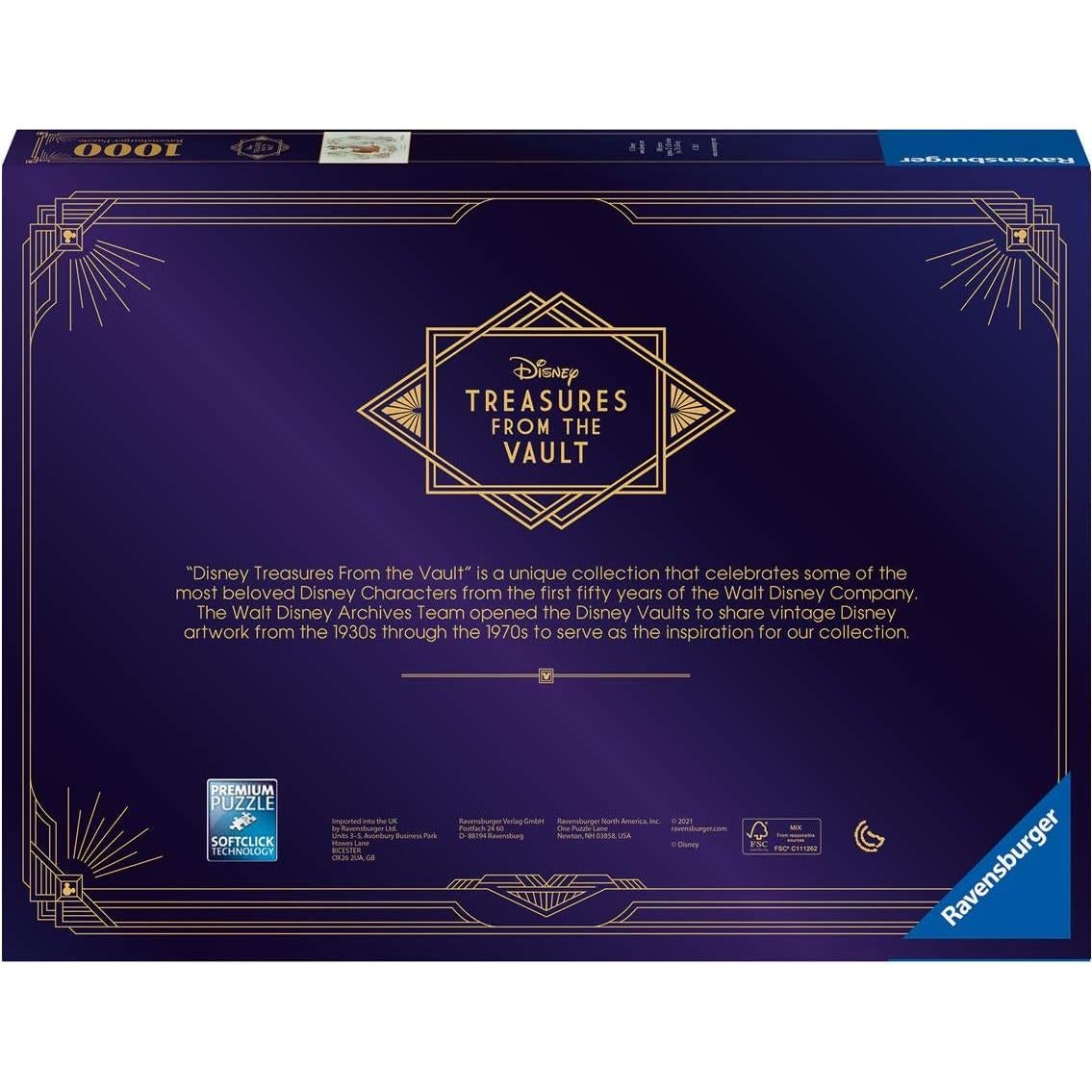 Rompecabezas Ravensburger 1000 Piezas Tesoros de Disney Baloo