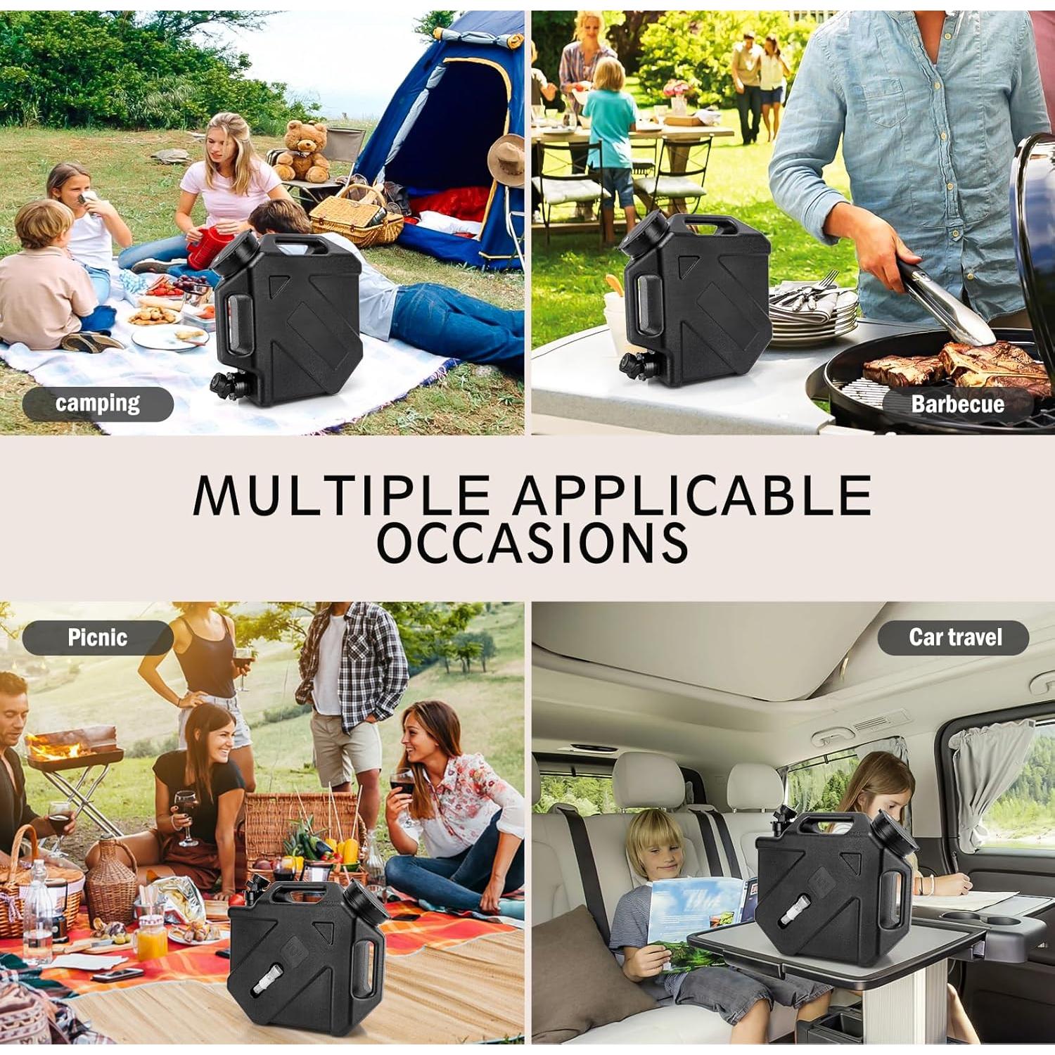 Jarra de Agua para Camping JOHAHTANG 10L con Grifo Antifugas