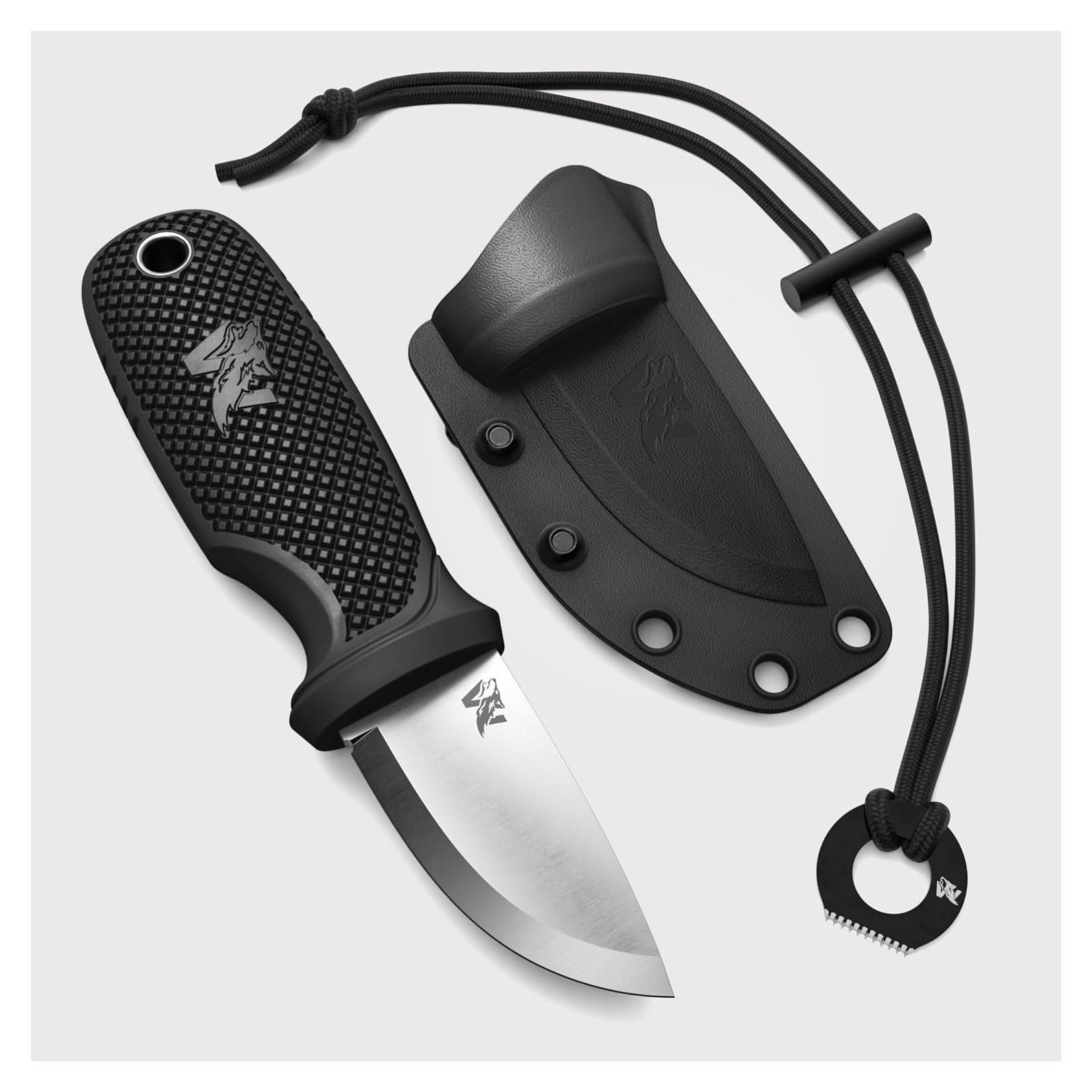 Cuchillo de Cuello EDC Odenwolf W-MINI 2 con Funda y Collar