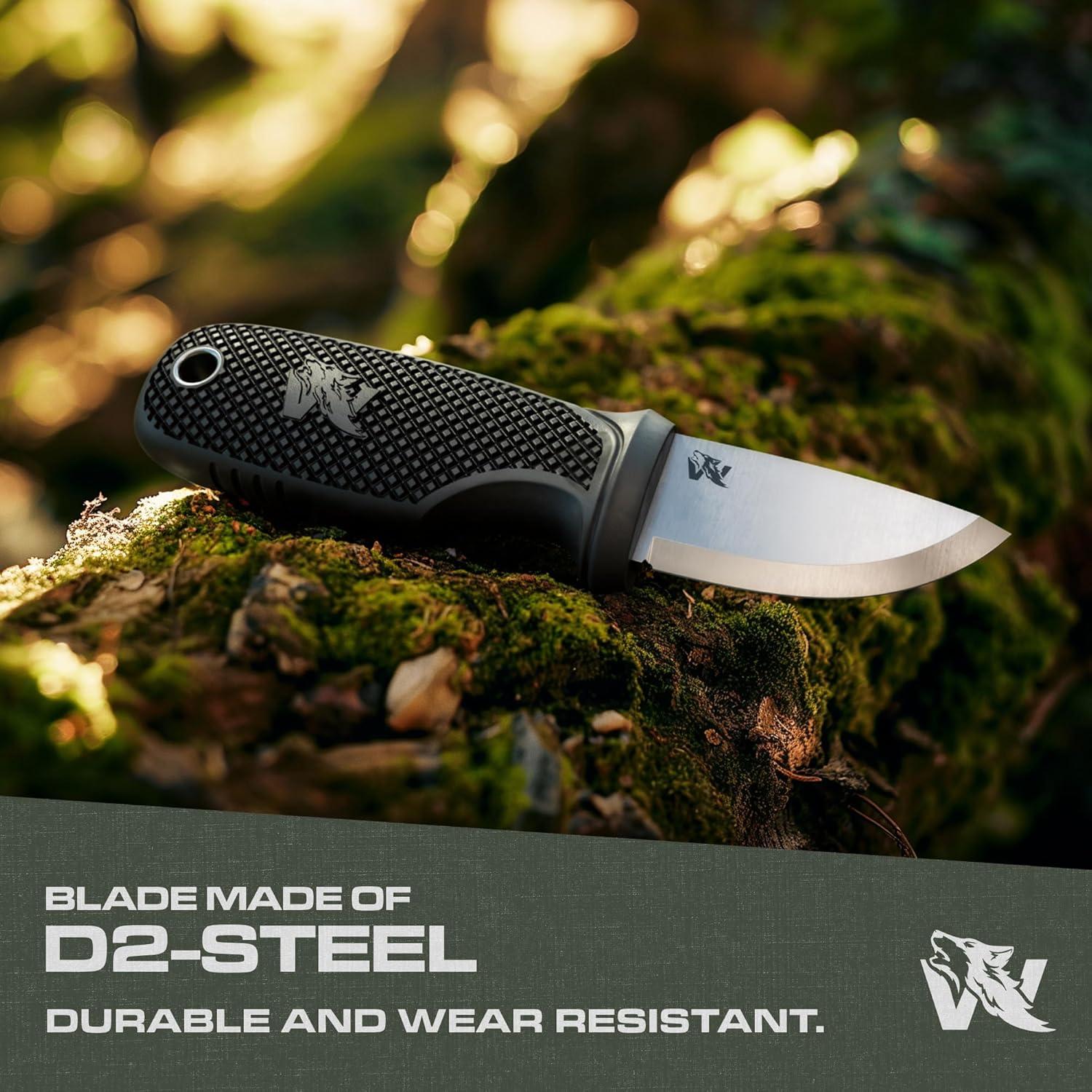 Cuchillo de Cuello EDC Odenwolf W-MINI 2 con Funda y Collar