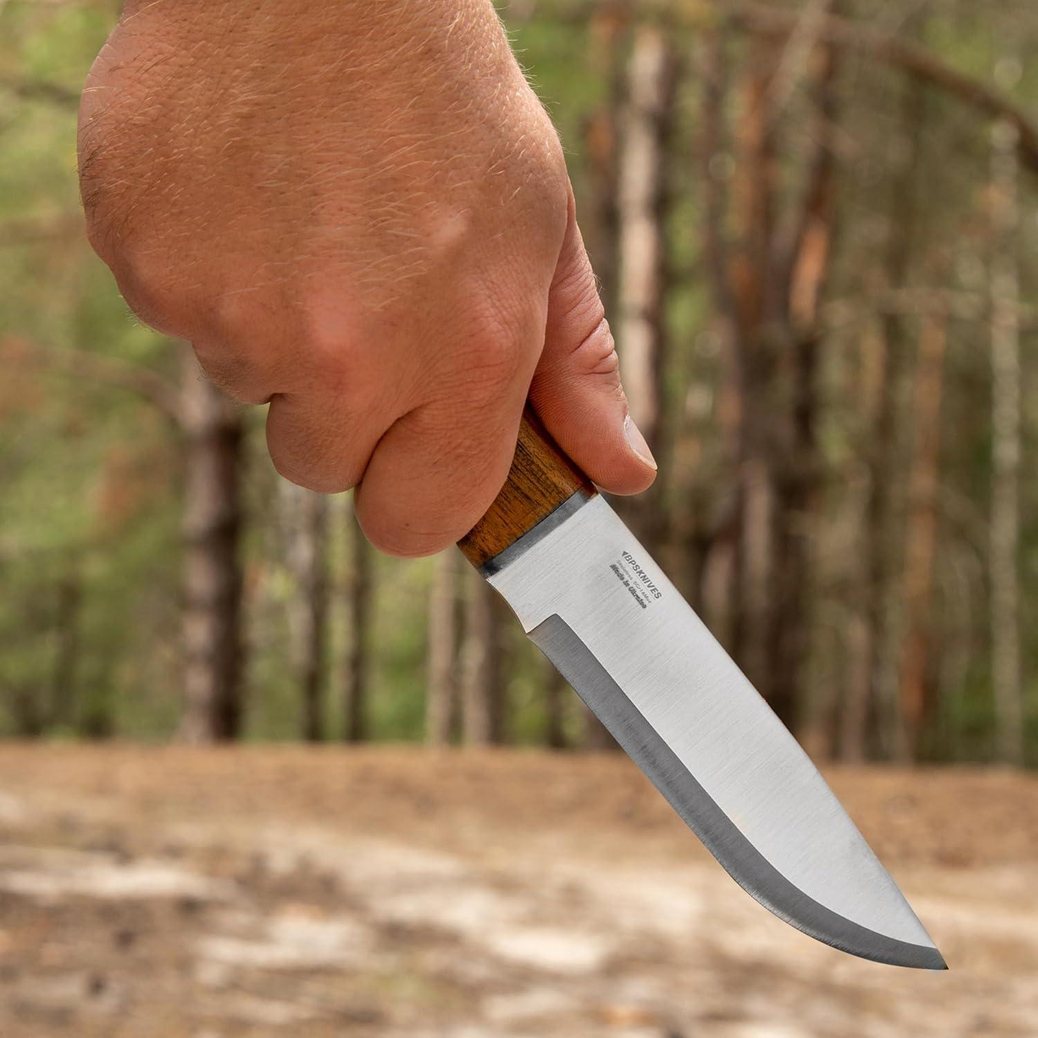 Cuchillo de Campamento BPS BK06 con Funda de Cuero 25cm