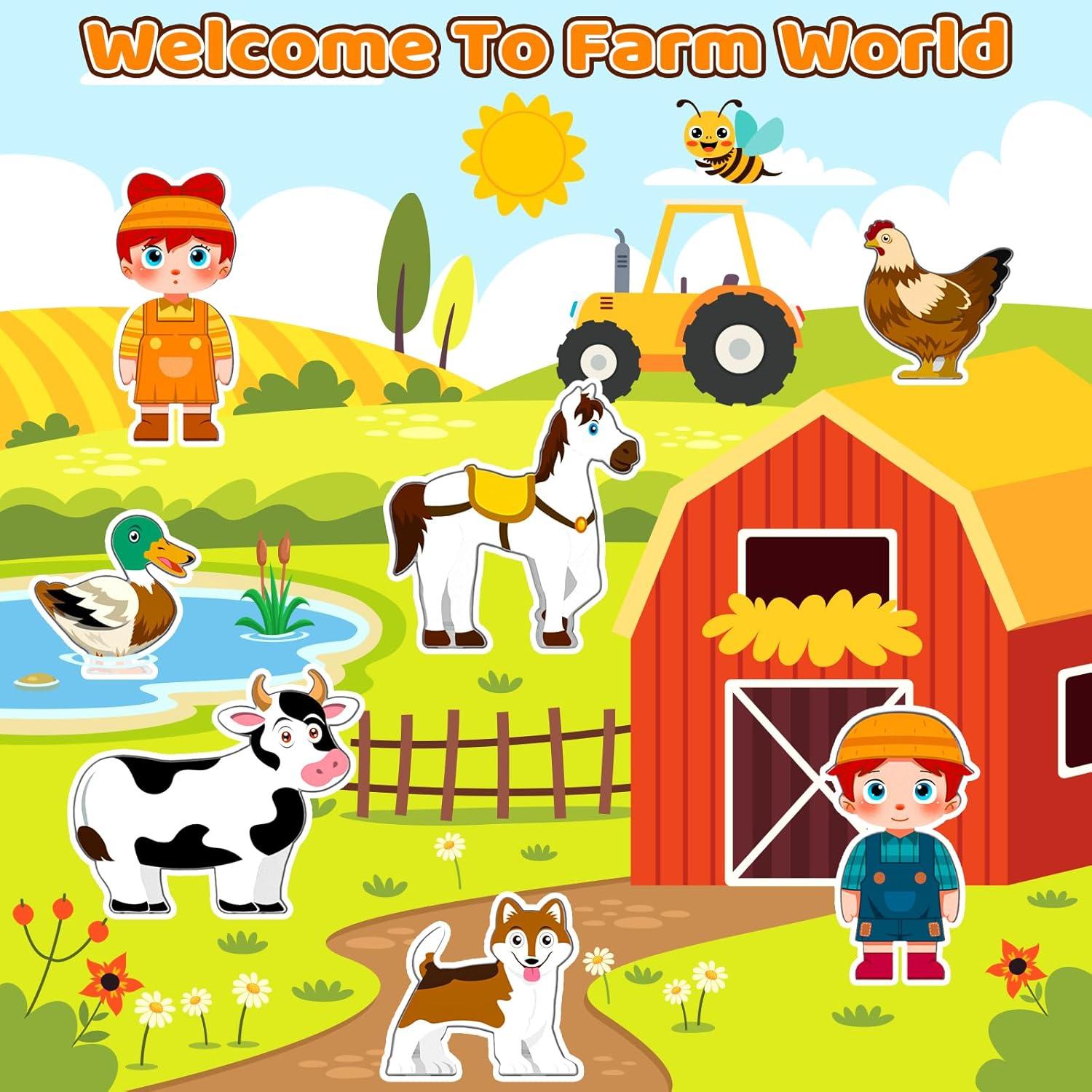 Juguete Magnético de Azulejos Matchtiles 44 Piezas Animales