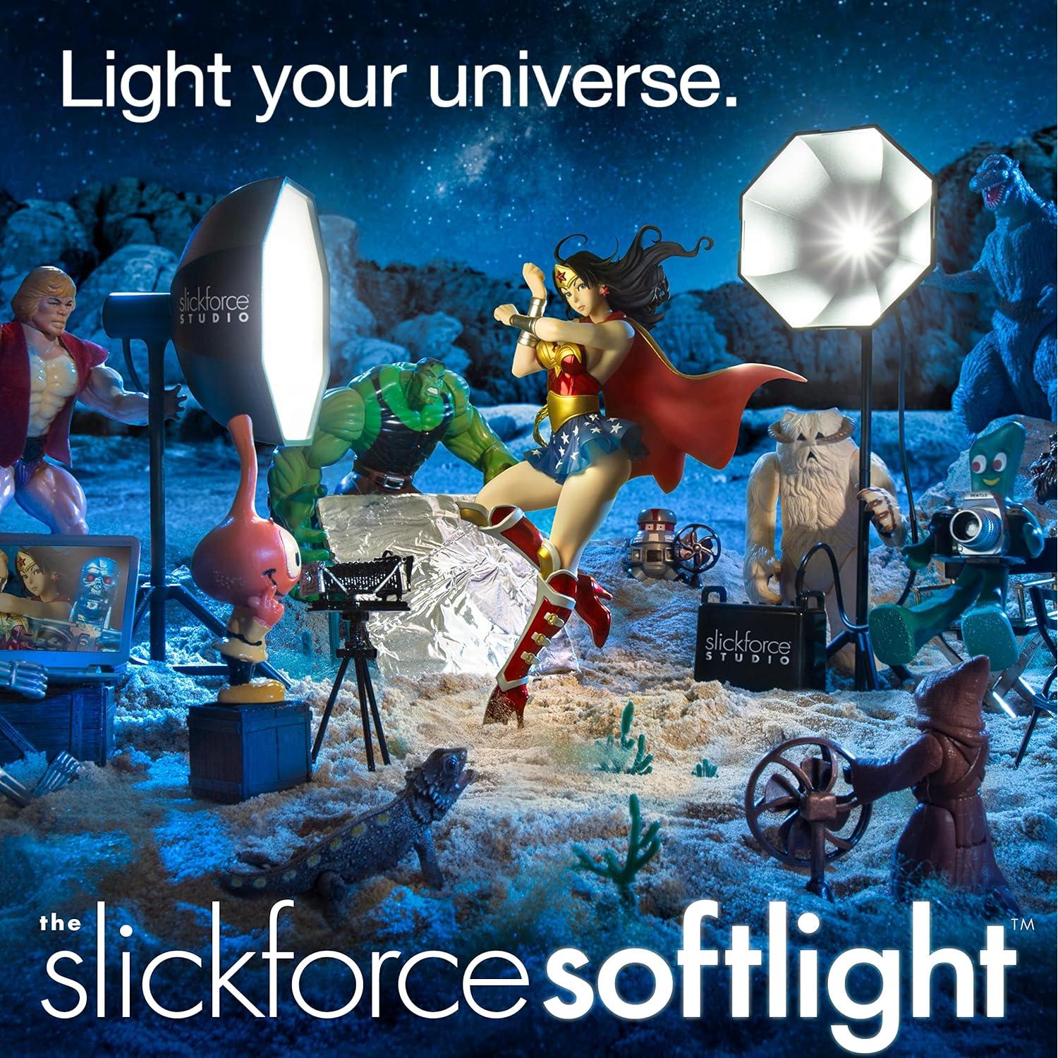 Luz Suave Slickforce Miniatura 5W USB con Paraguas Plateado