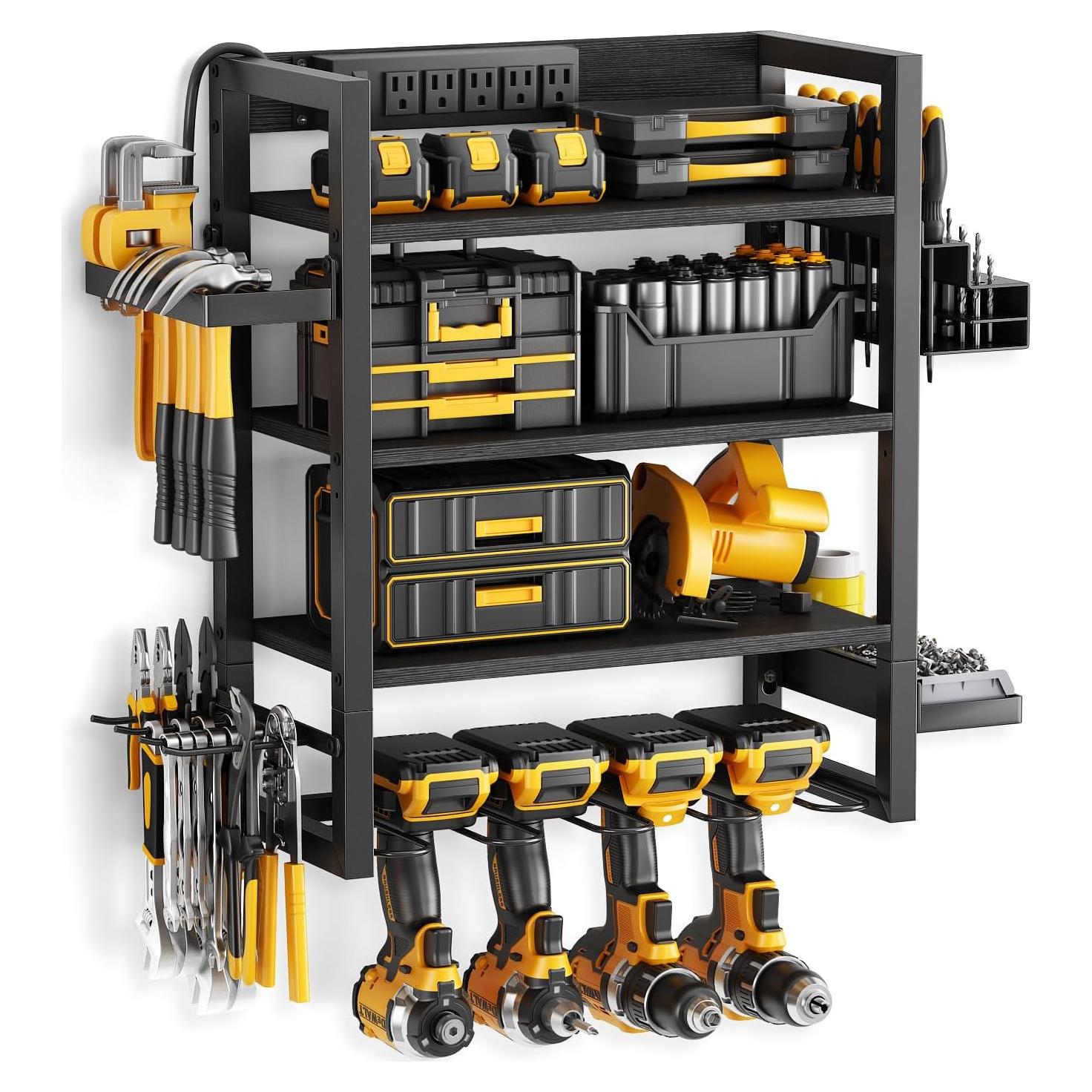 Organizador de Herramientas Kalrin Montado en Pared 4 Niveles