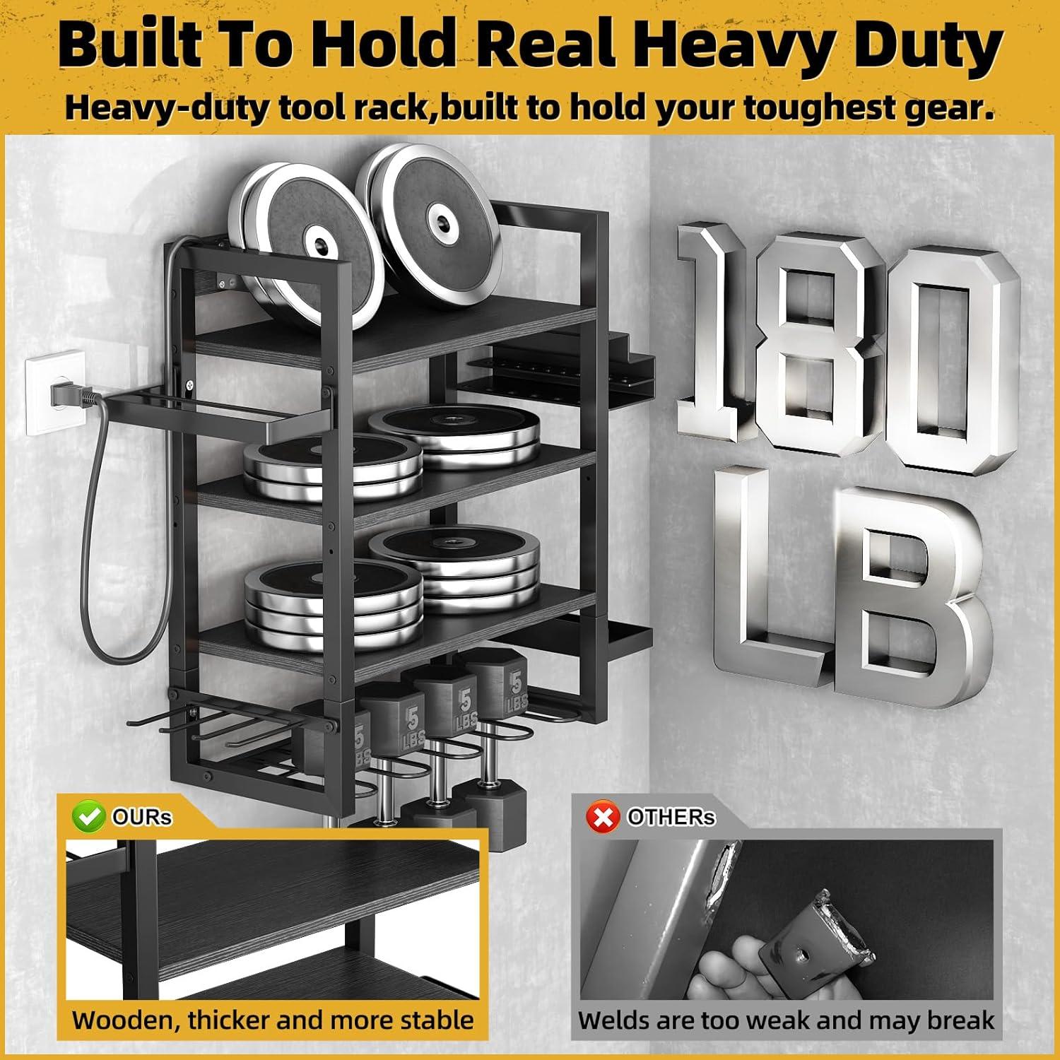 Organizador de Herramientas Kalrin Montado en Pared 4 Niveles