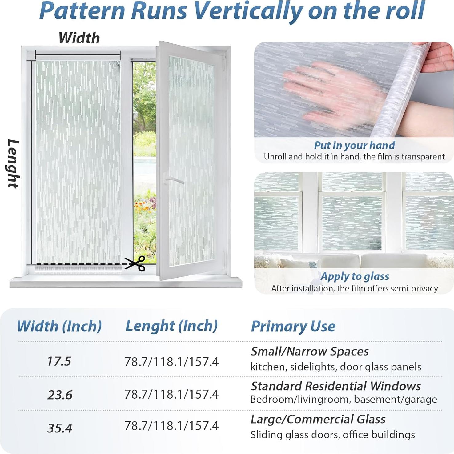 Película de Privacidad Esmerilada LUTE 44.5x199.4cm UV